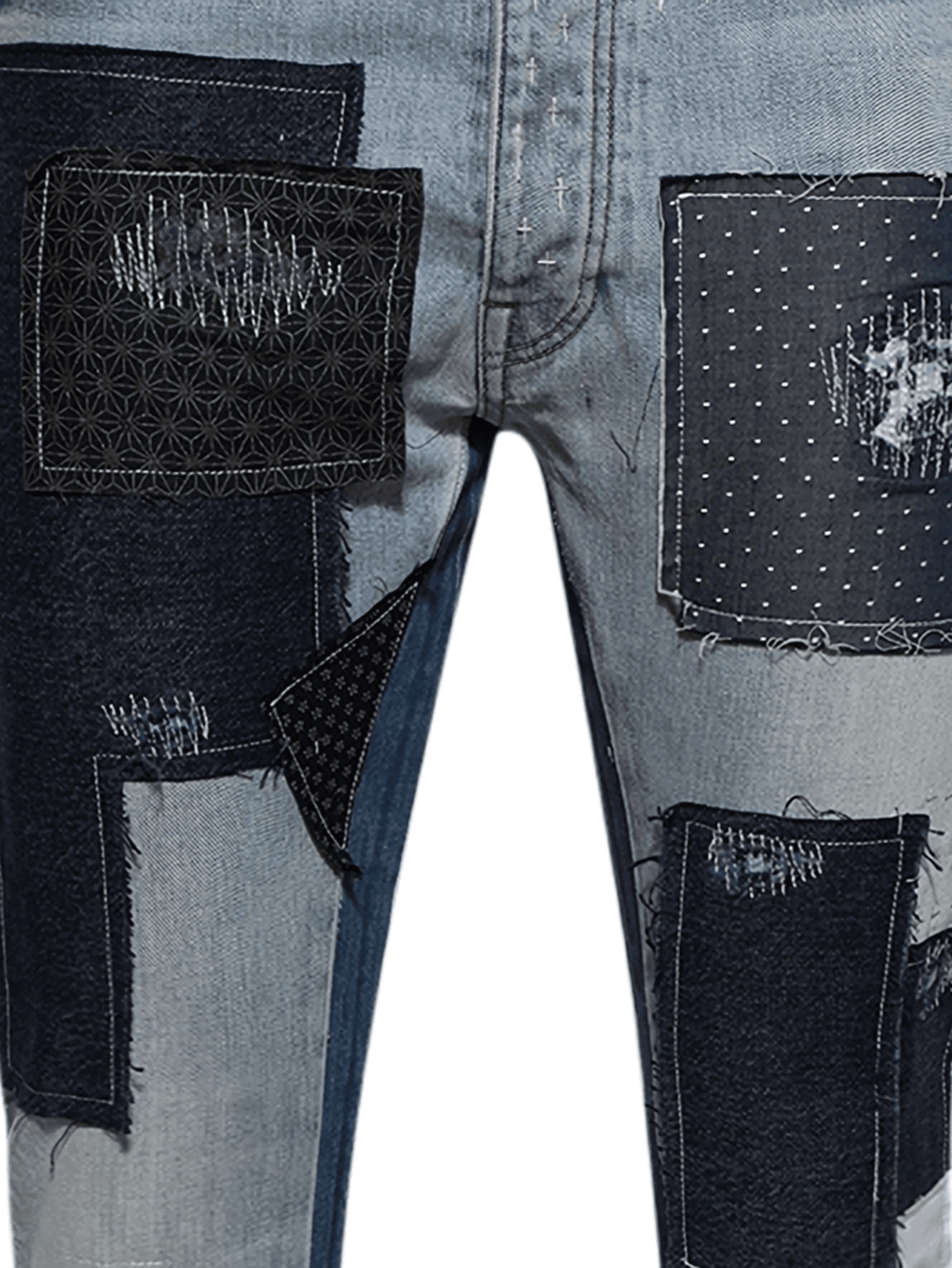 patched denim jeans - Image 1
