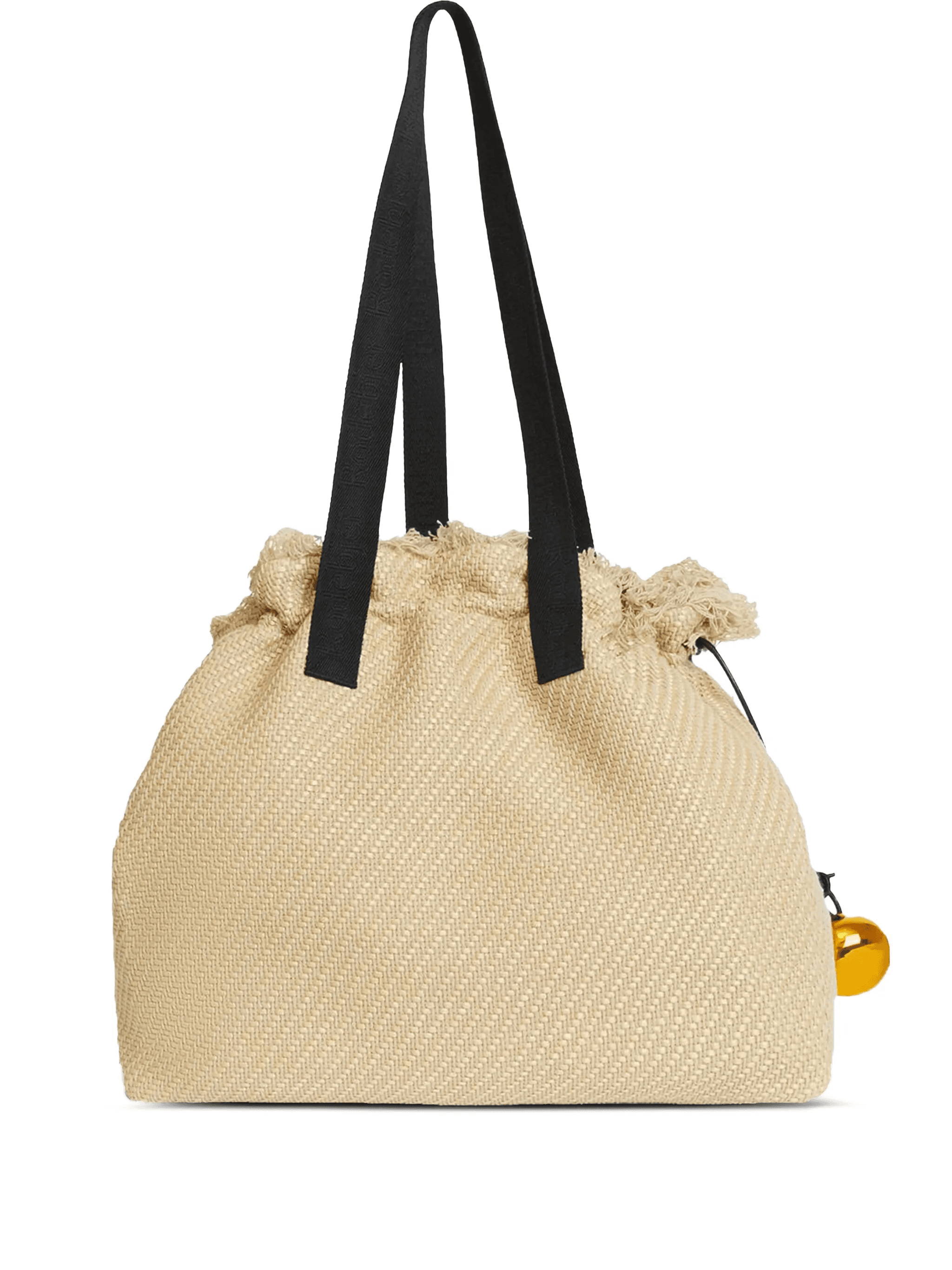 Quinn fringed straw tote bag - Image 1