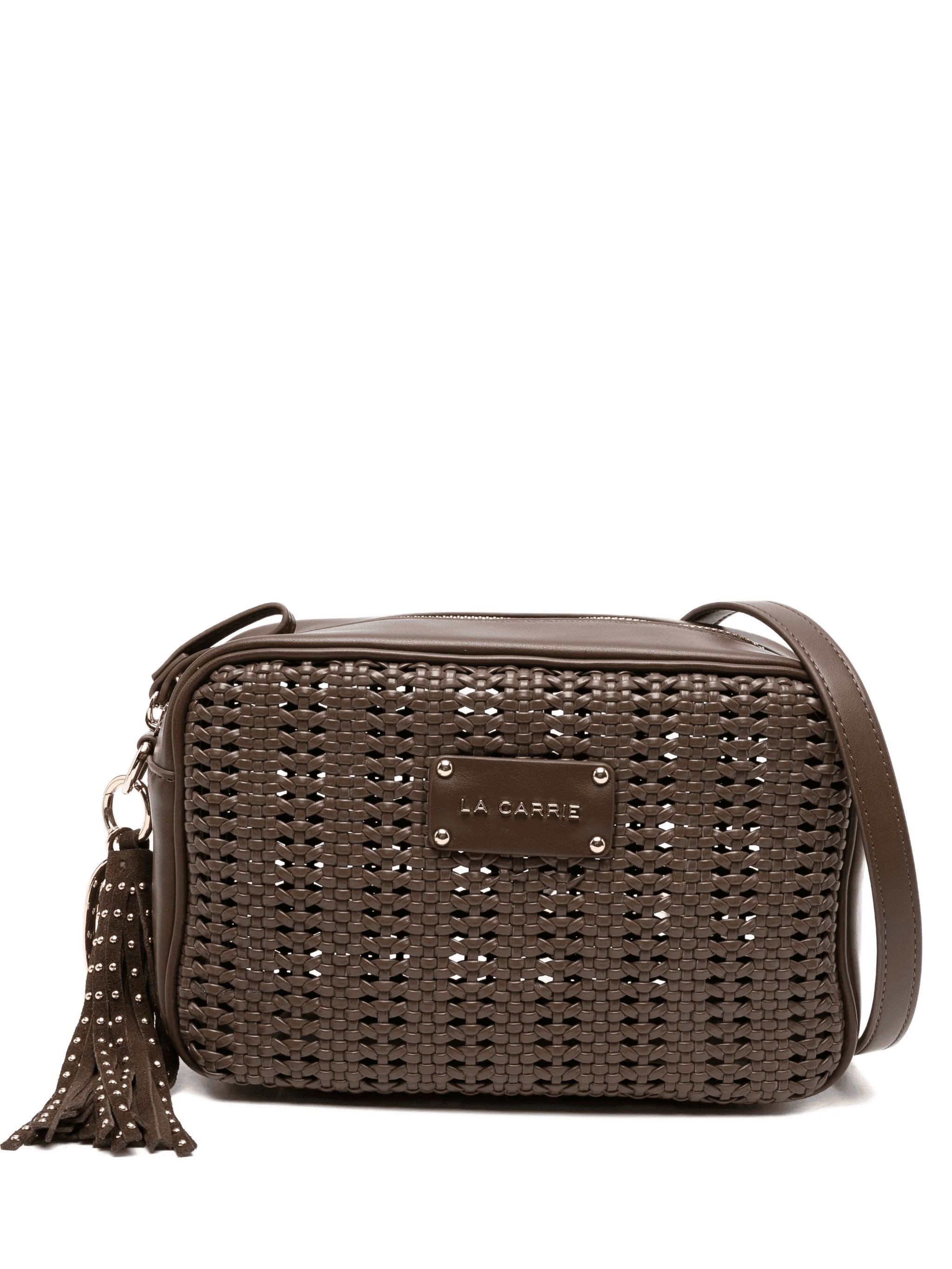 woven tassel leather shoulder bag - Image 1