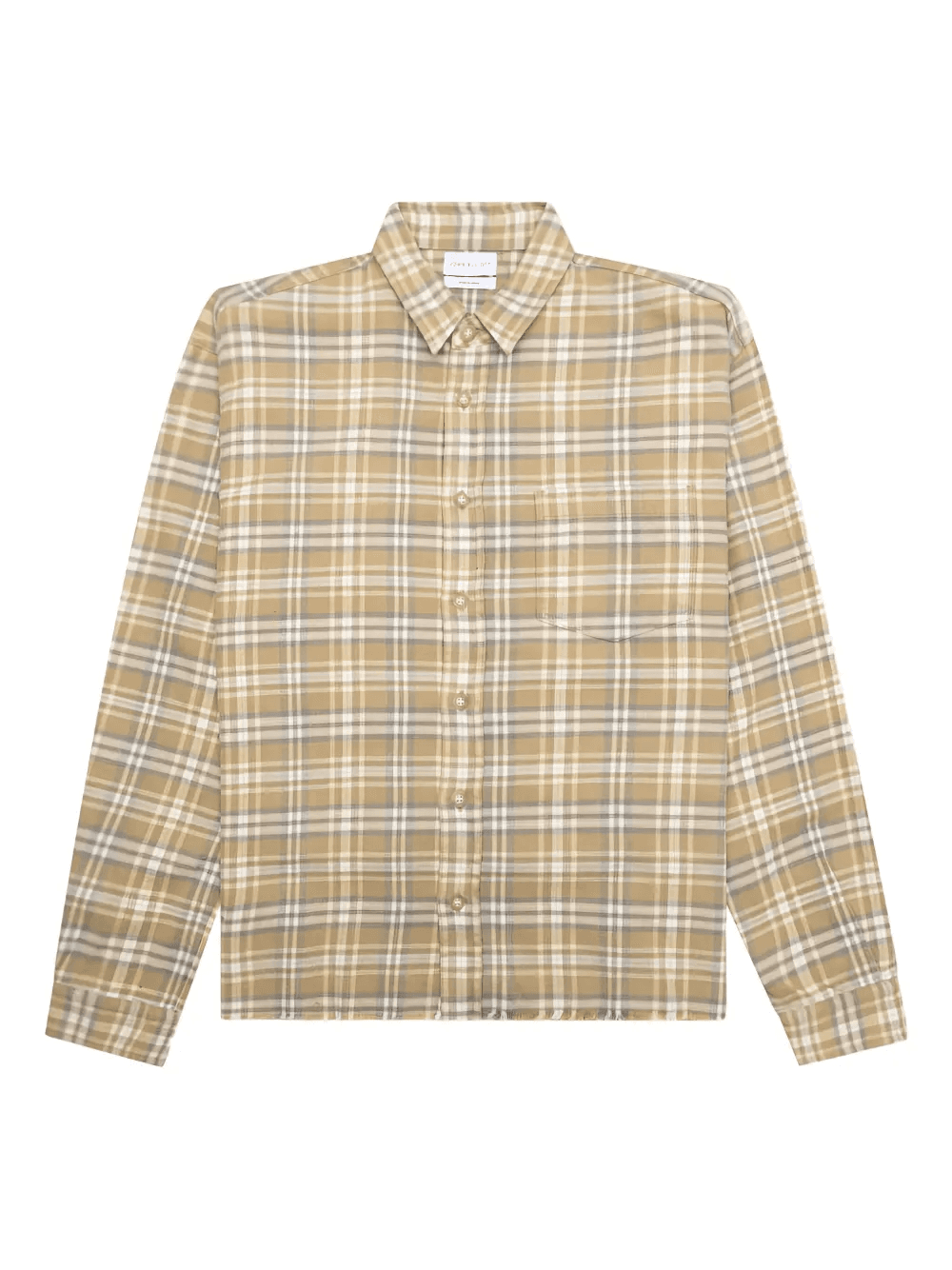 frayed check-pattern shirt - Image 1