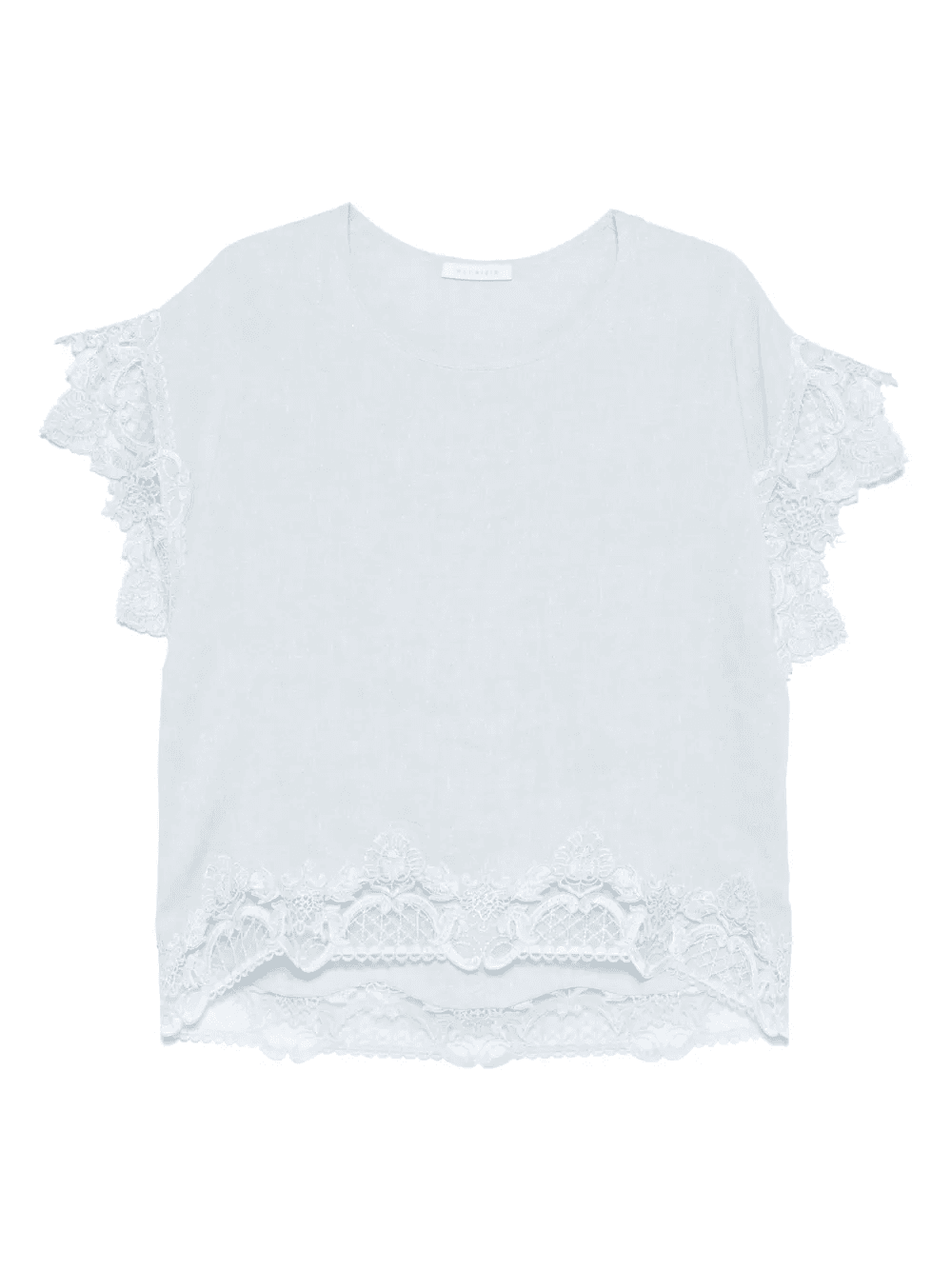 corded lace-trim blouse - Image 1