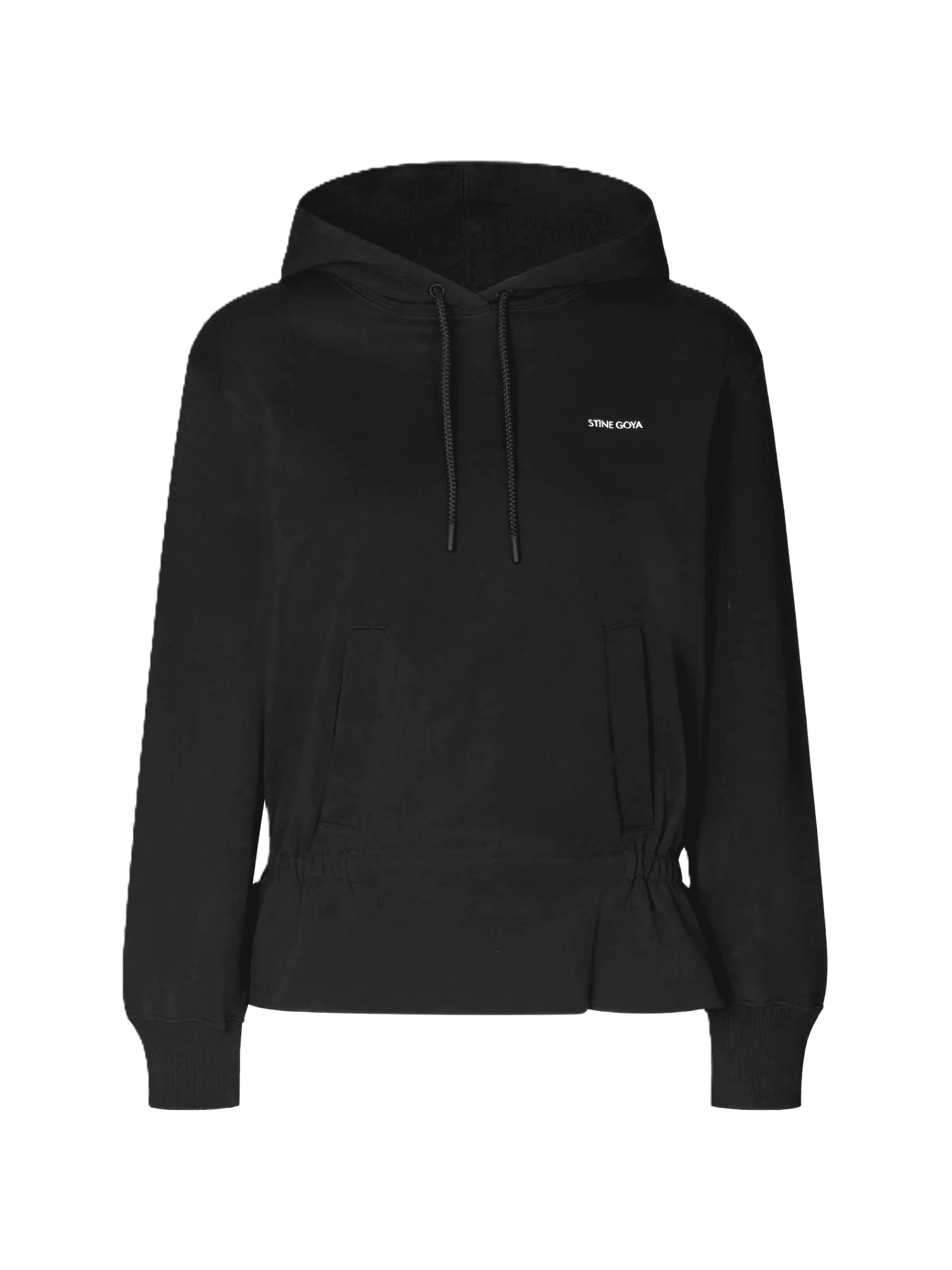 ruffled-hem hoodie - Image 1