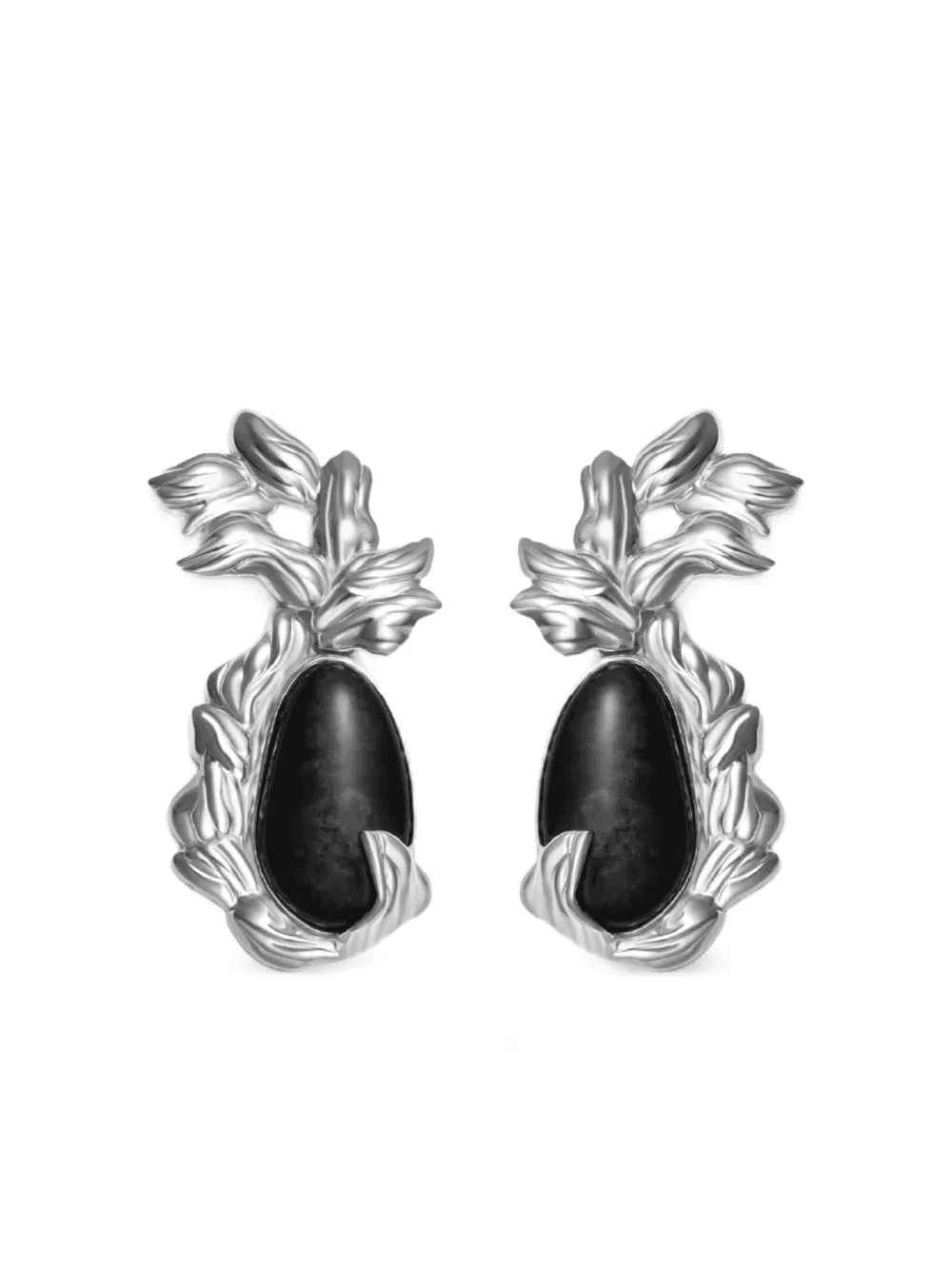 Amori leaf-detail drop earrings - Image 1