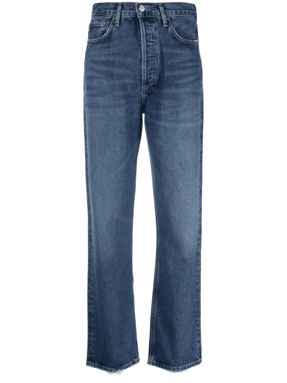 high-waisted straight-leg jeans - Image 1