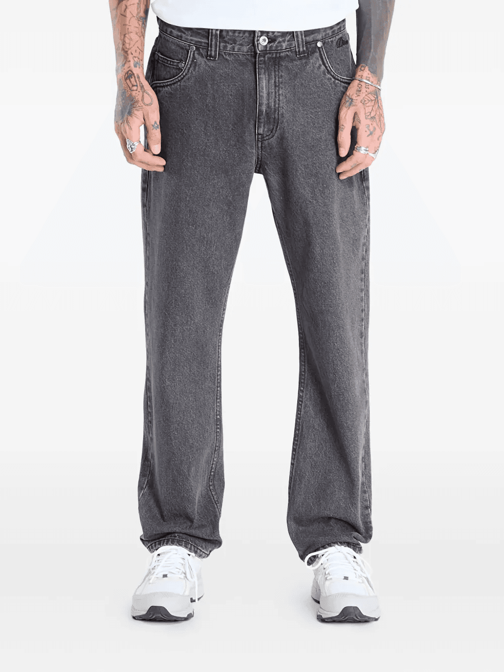 straight denim trousers - Image 1