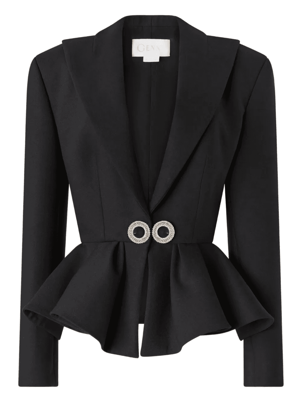 crystal-embellished peplum jacket - Image 1