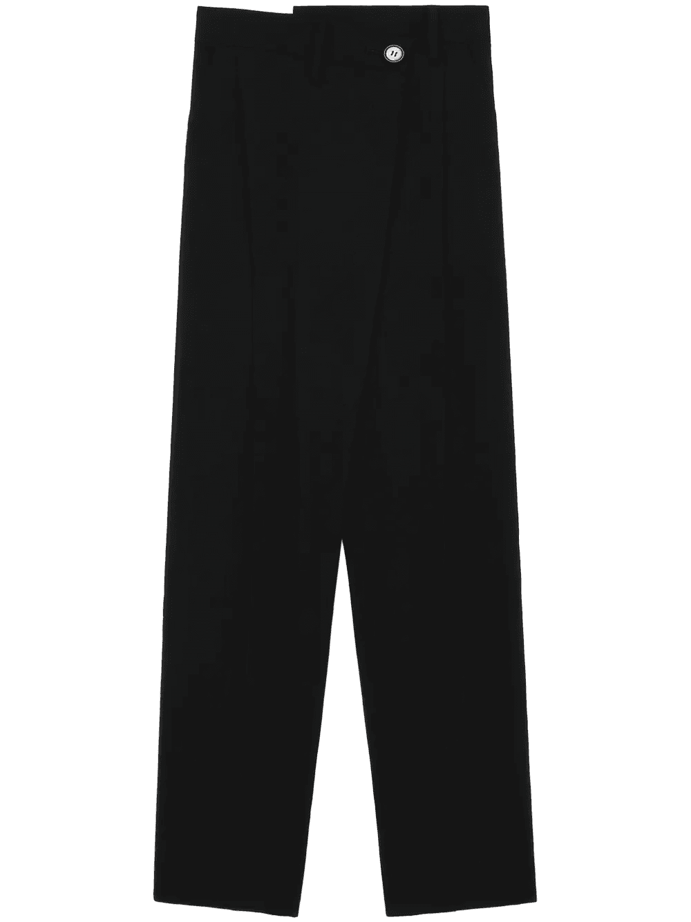 high-waisted straight-leg wool trousers - Image 1