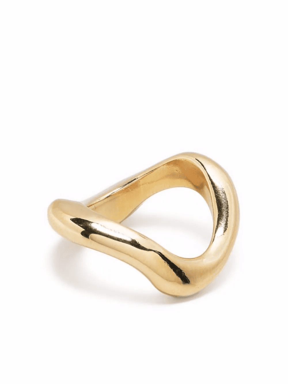 large gold-plated Wave ring - Image 1