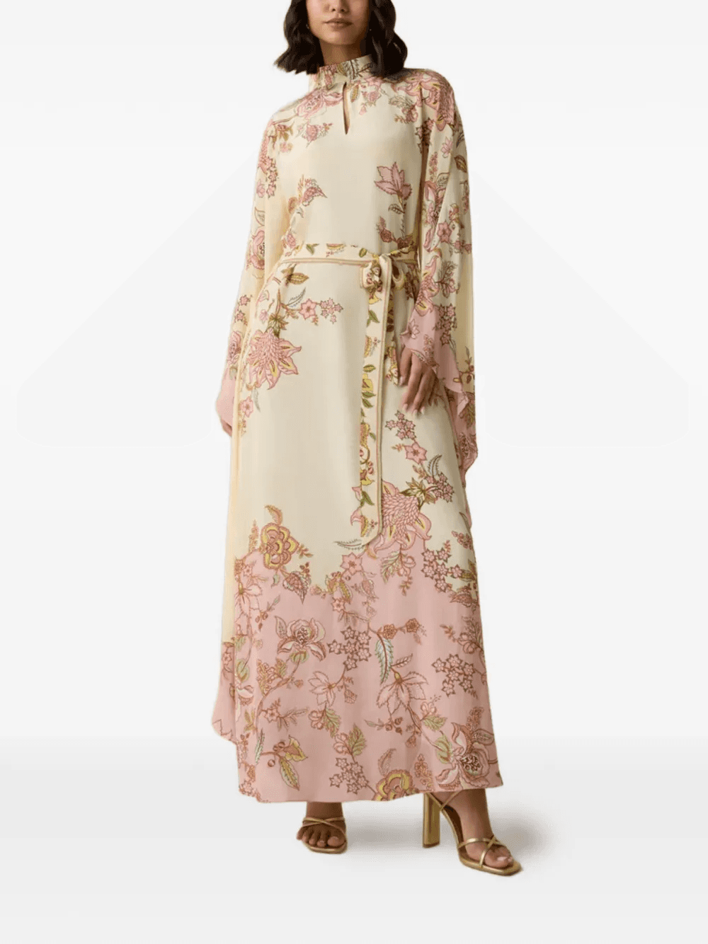 Riah floral-print belted maxi dress - Image 1