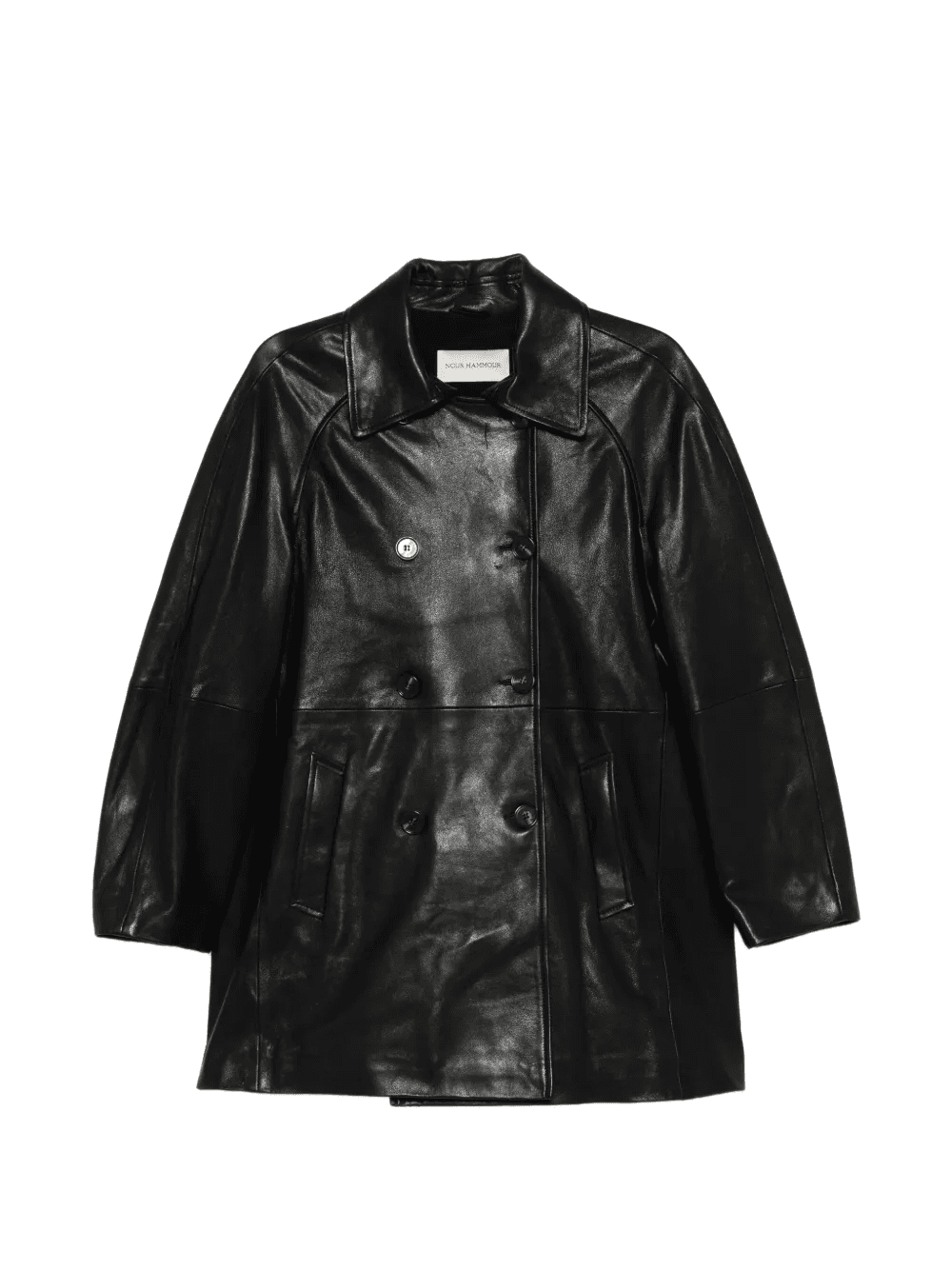 Quinn double-breasted leather coat - Image 1