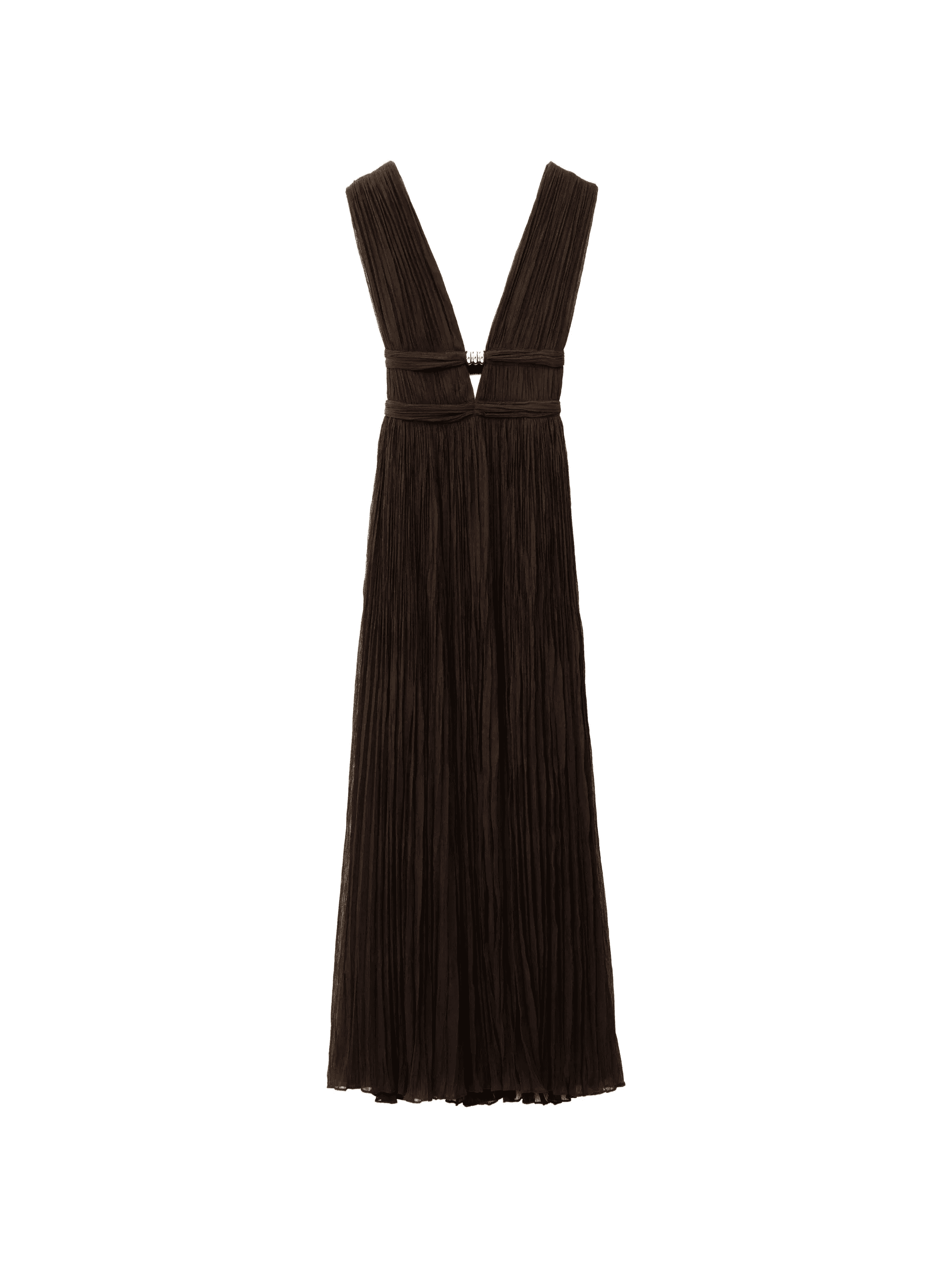 Tania pleated V-neck dress - Image 1