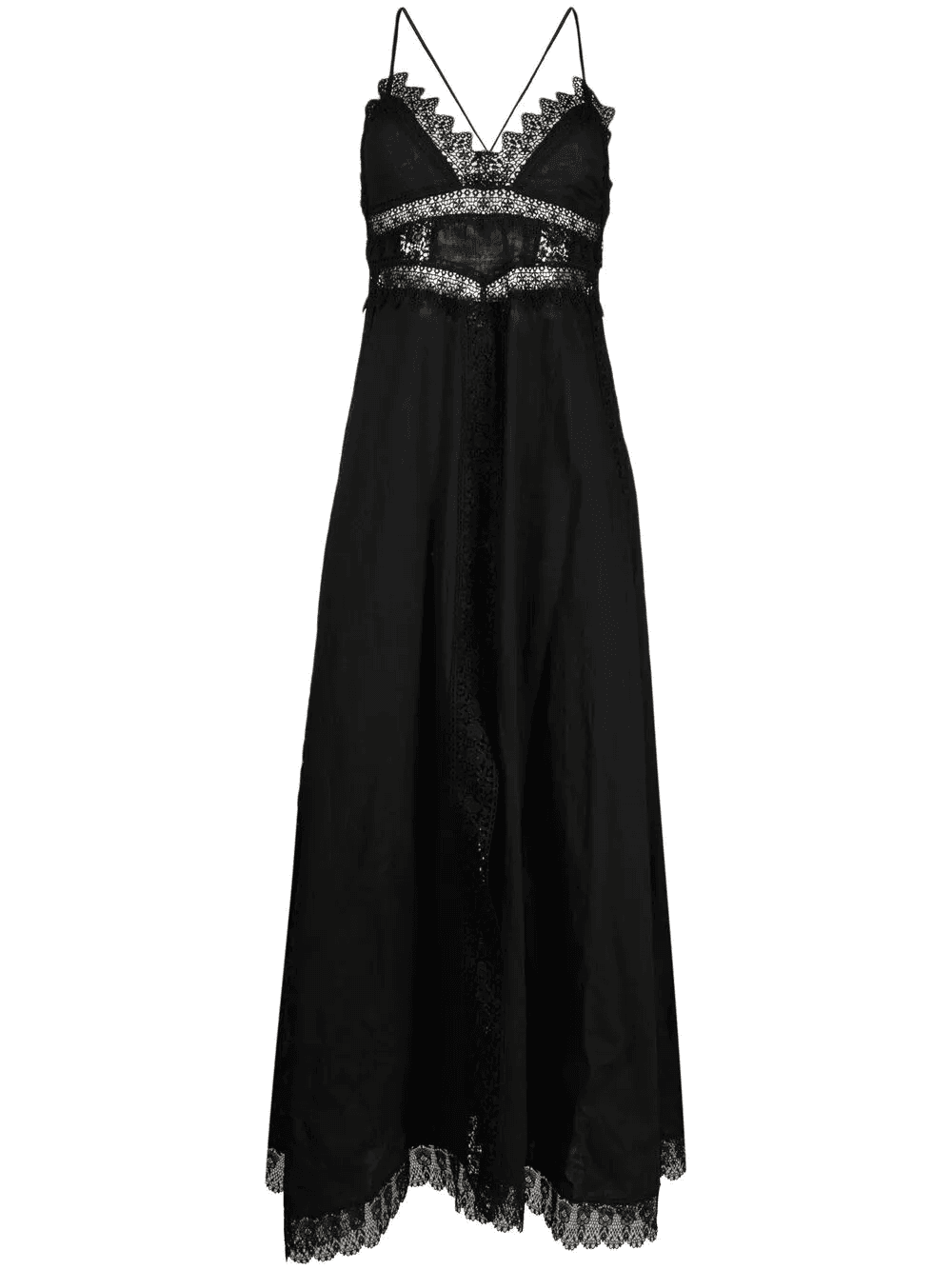 lace-trimmed maxi dress - Image 1