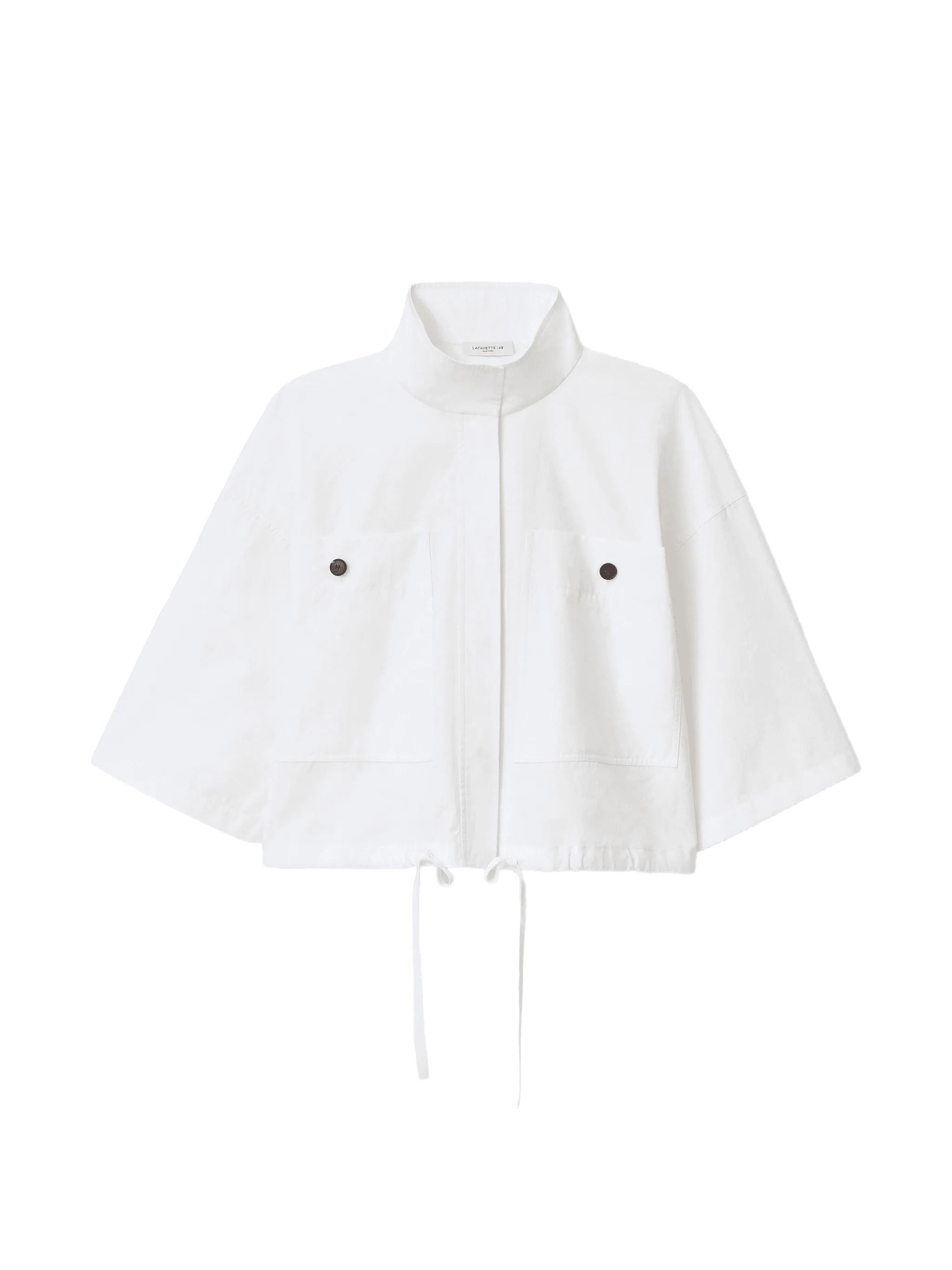 oversized short-sleeve shirt-jacket - Image 1