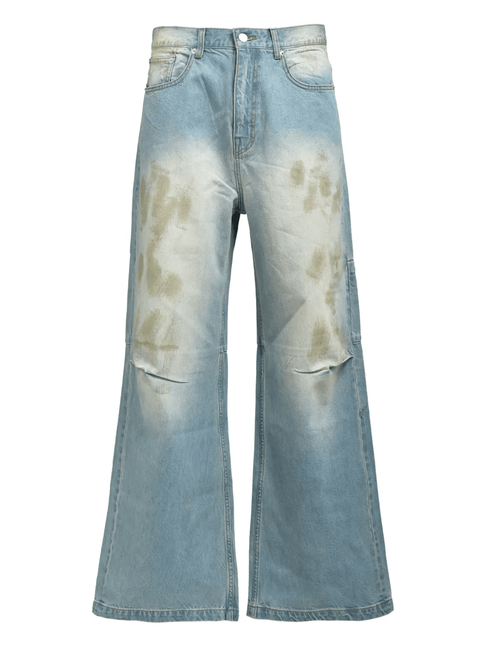 distressed panelled trousers - Image 1