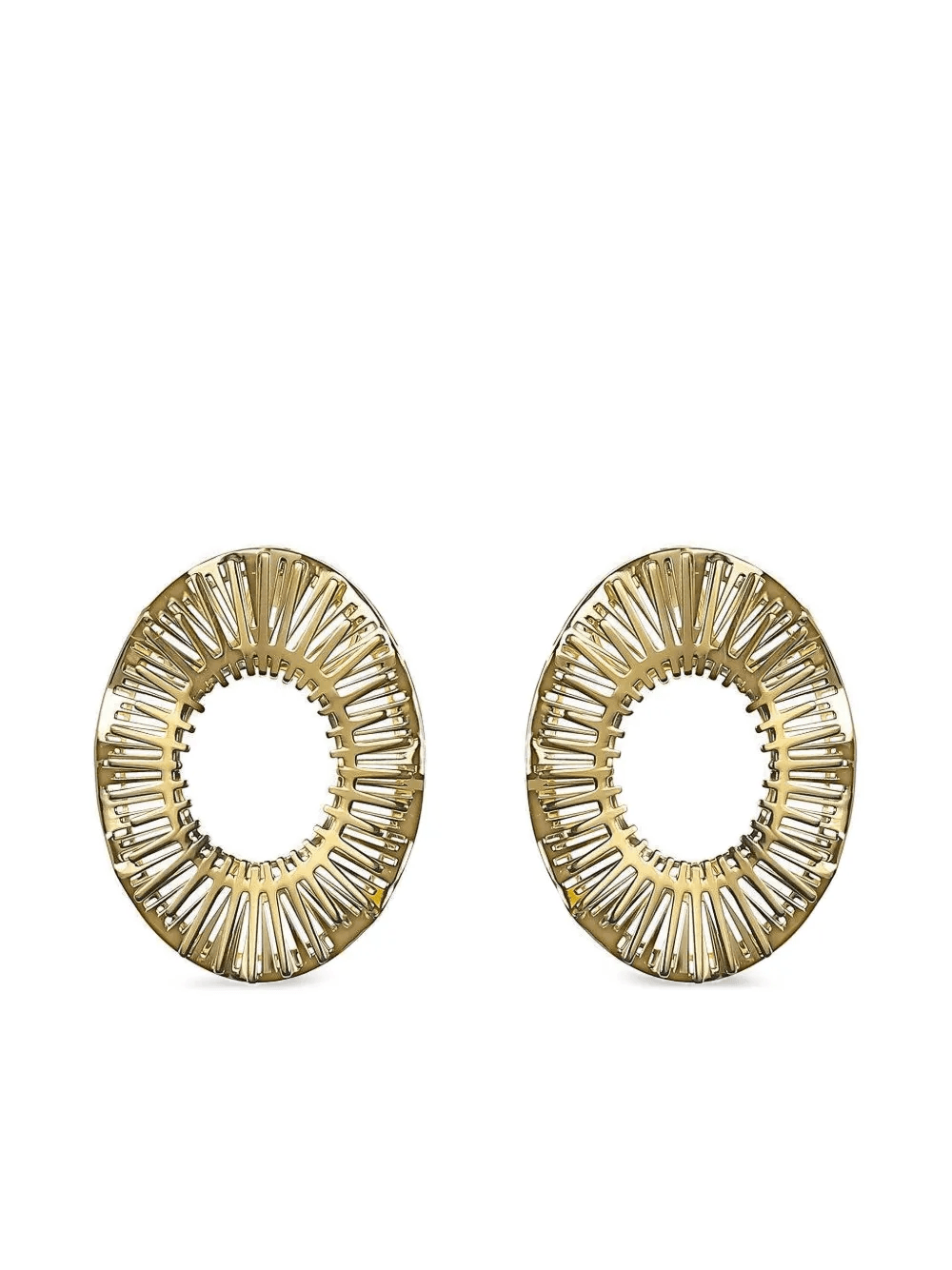 18K yellow gold medium Explosion earrings - Image 1