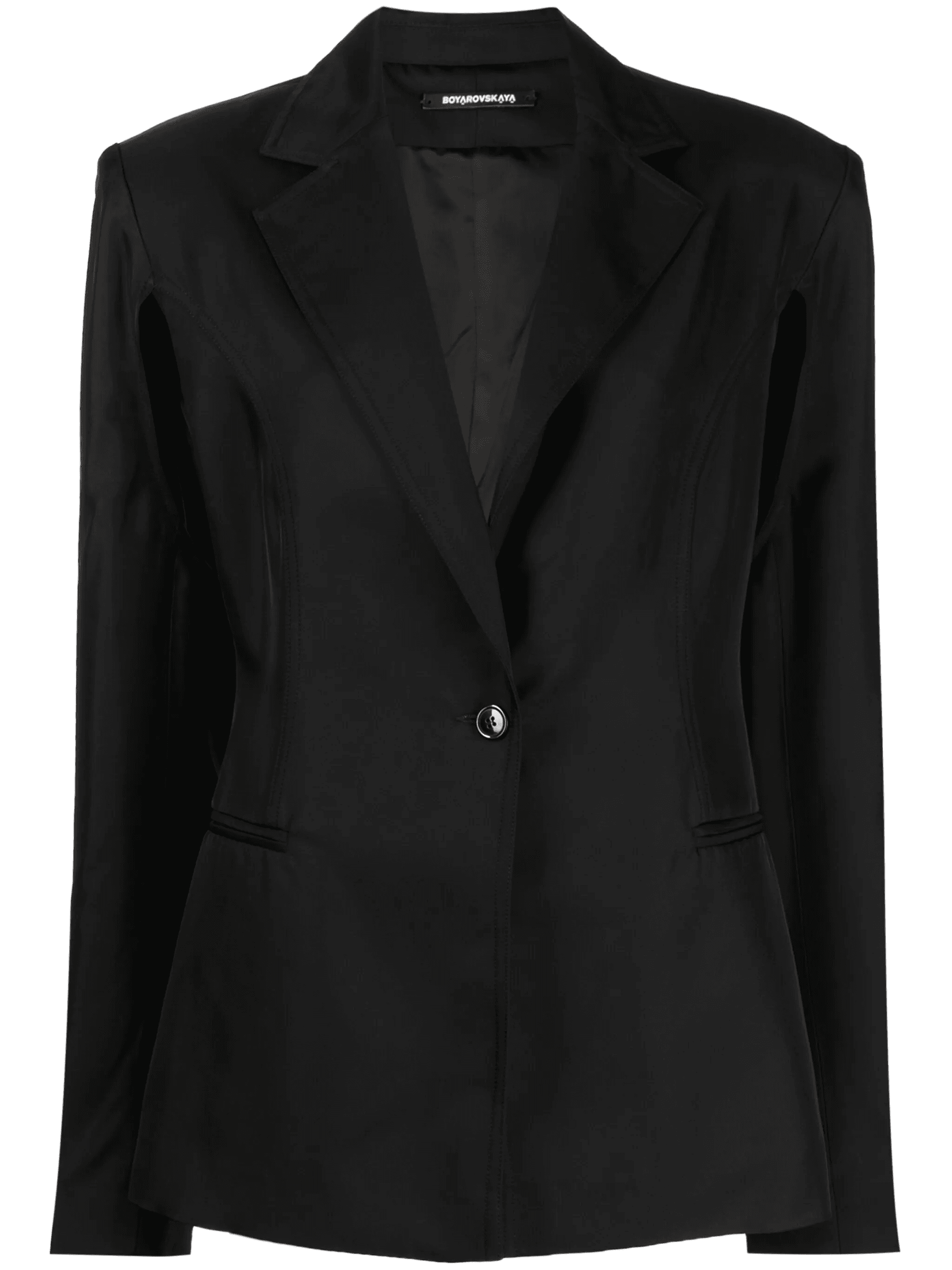 cut-out single-breasted blazer - Image 1