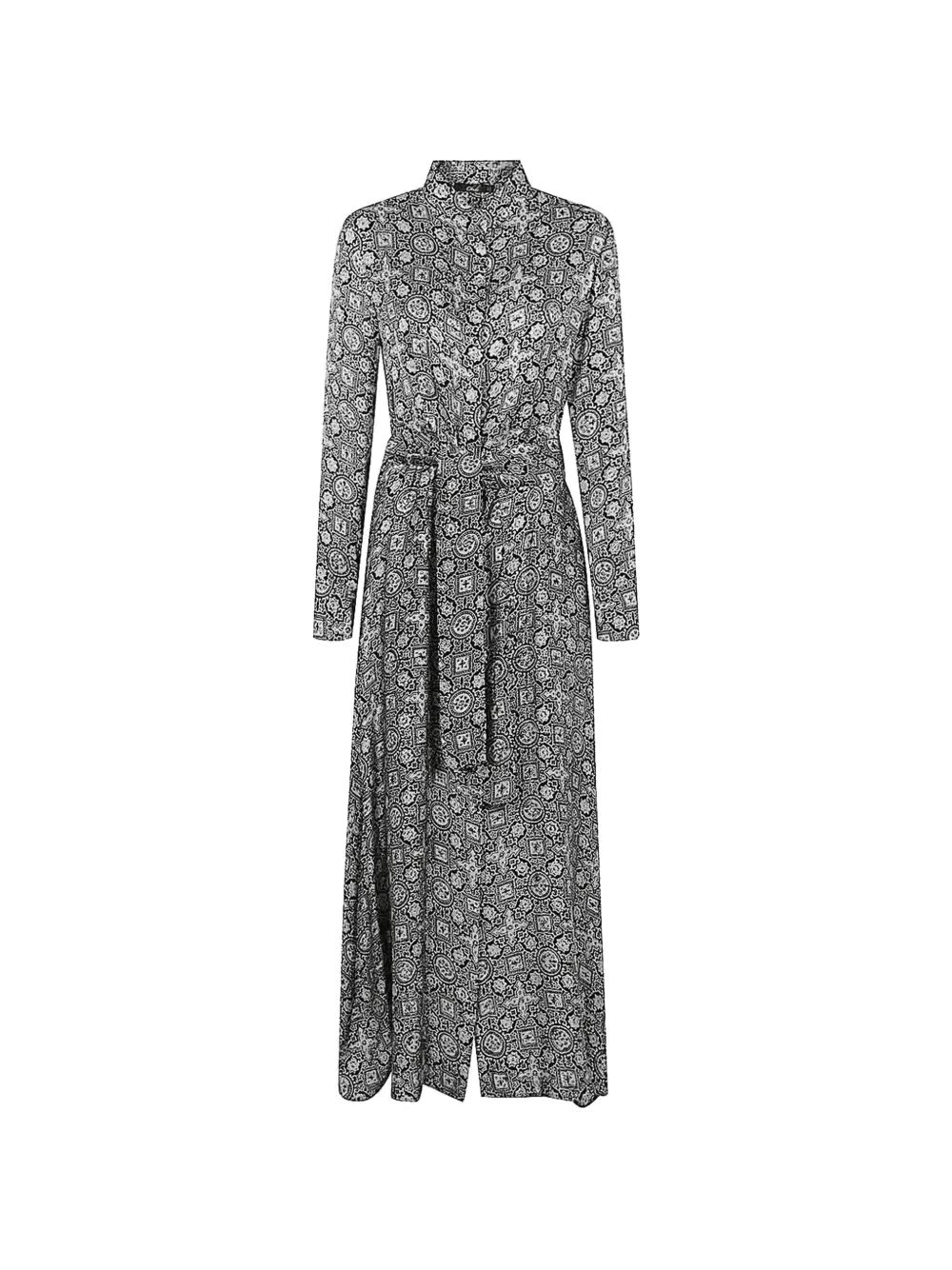 belt patterned midi dress - Image 1