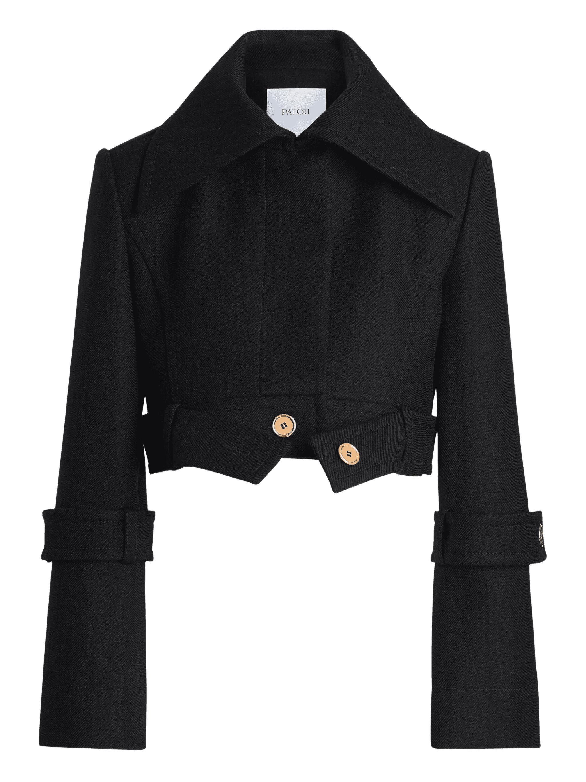 belted wide-lapel jacket - Image 1