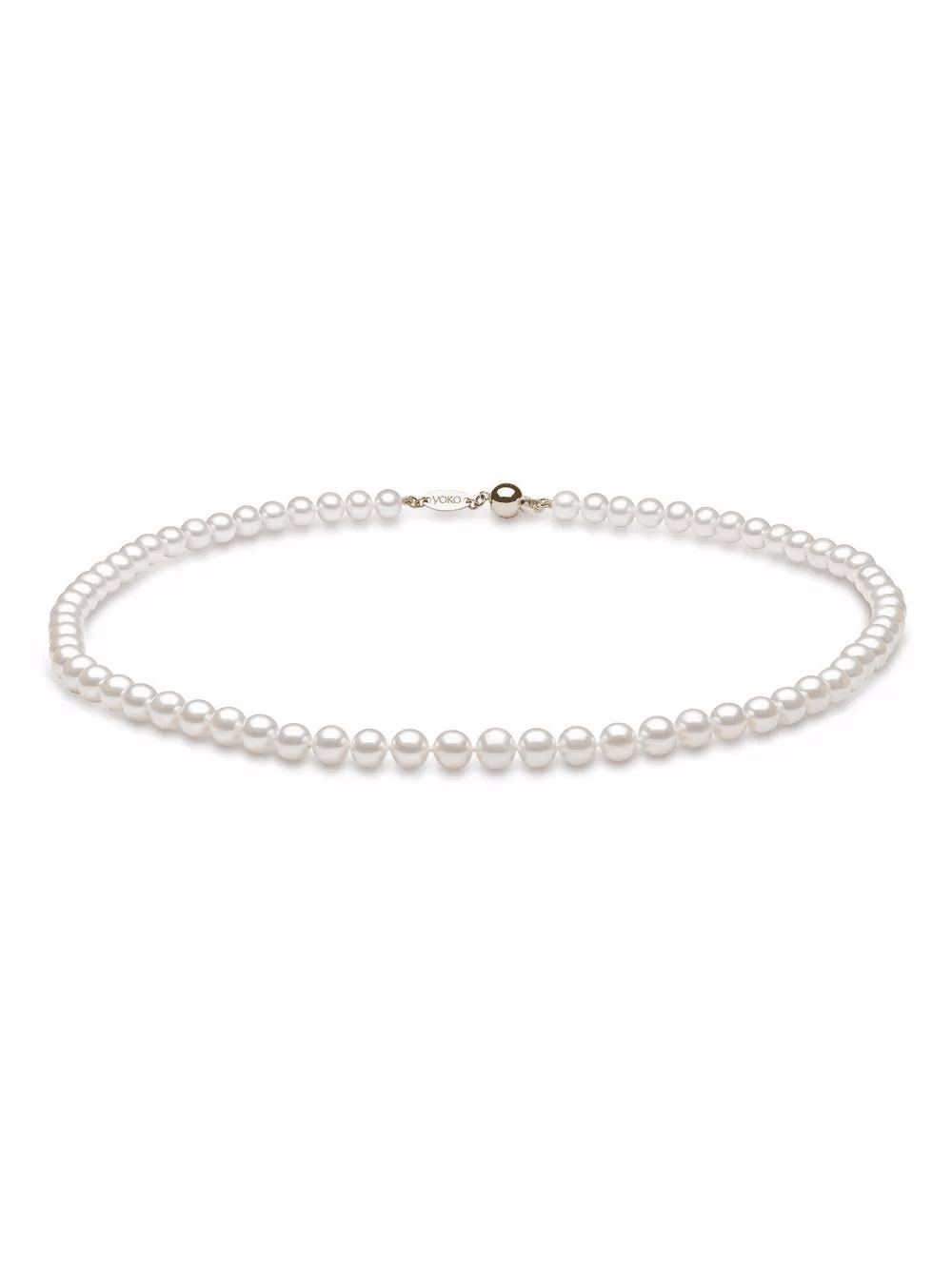 18kt yellow gold Classic 6mm Freshwater pearl necklace - Image 1