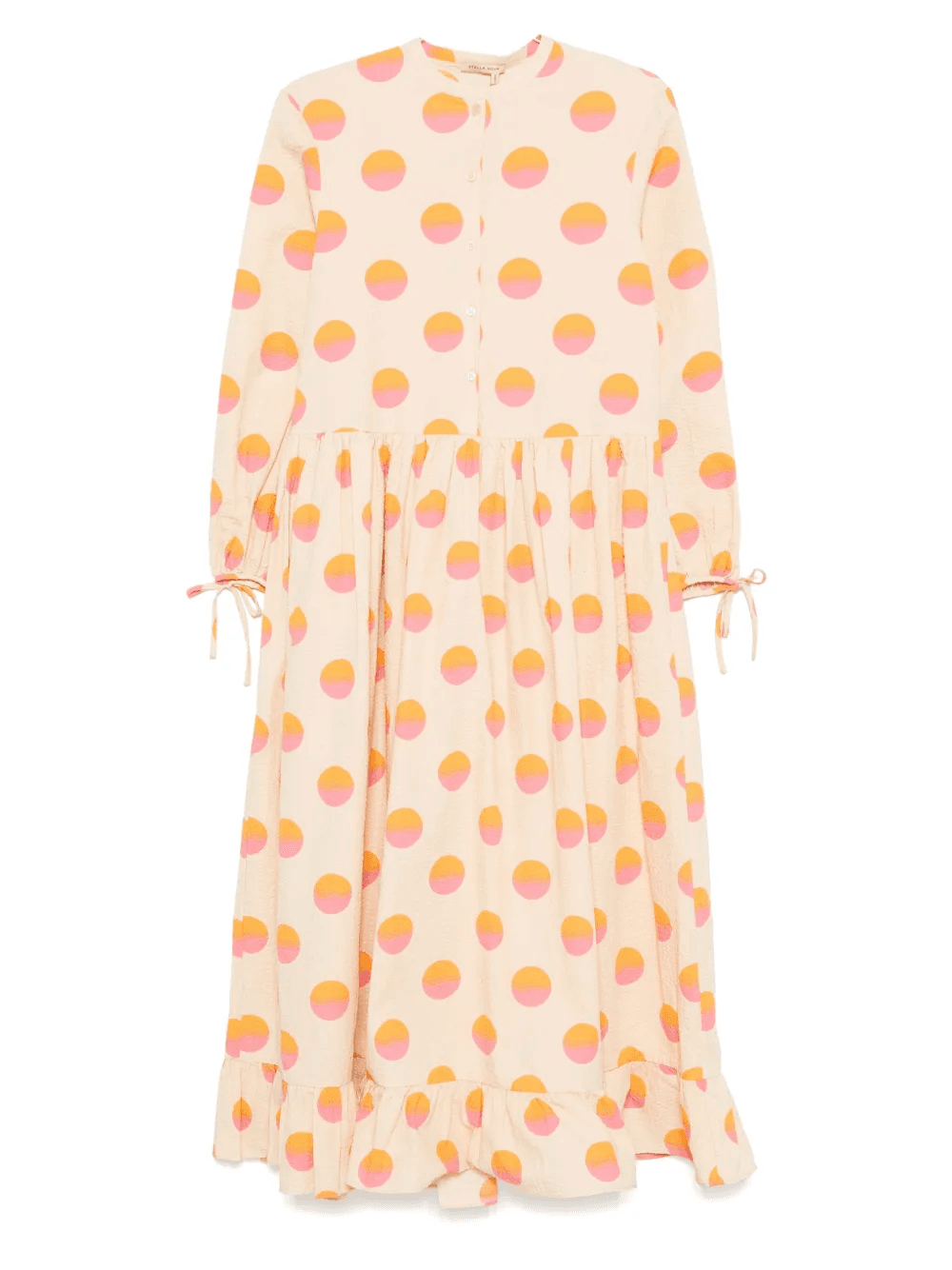 dot-print ruffled dress - Image 1