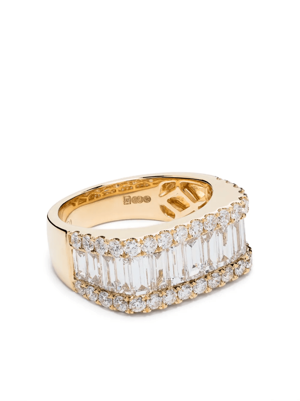 18k yellow gold James diamond ring - Image 1