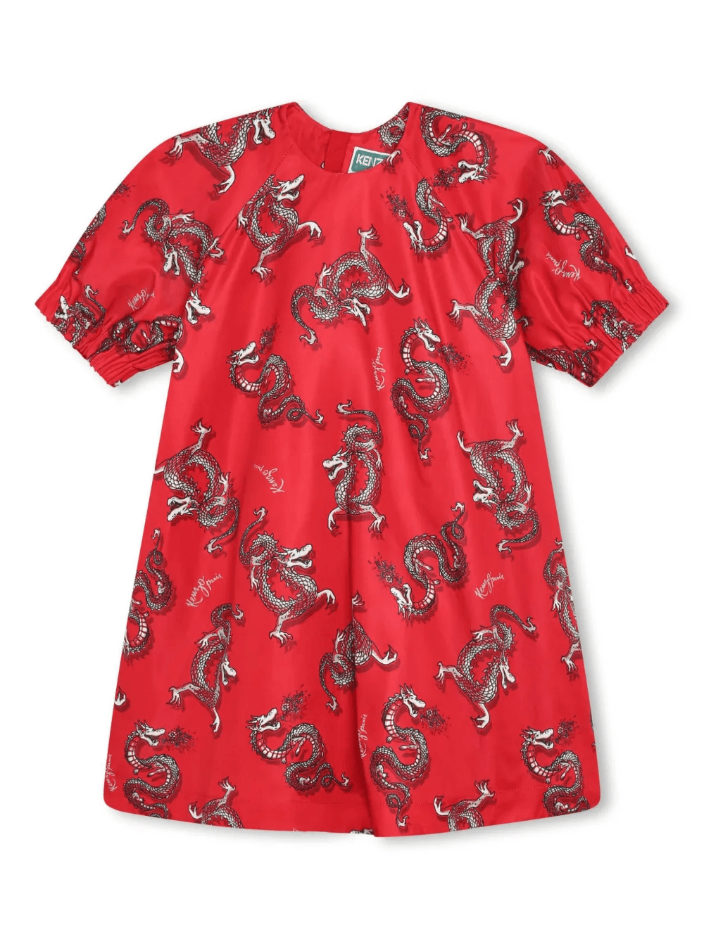 graphic-print short-sleeve dress - Image 1