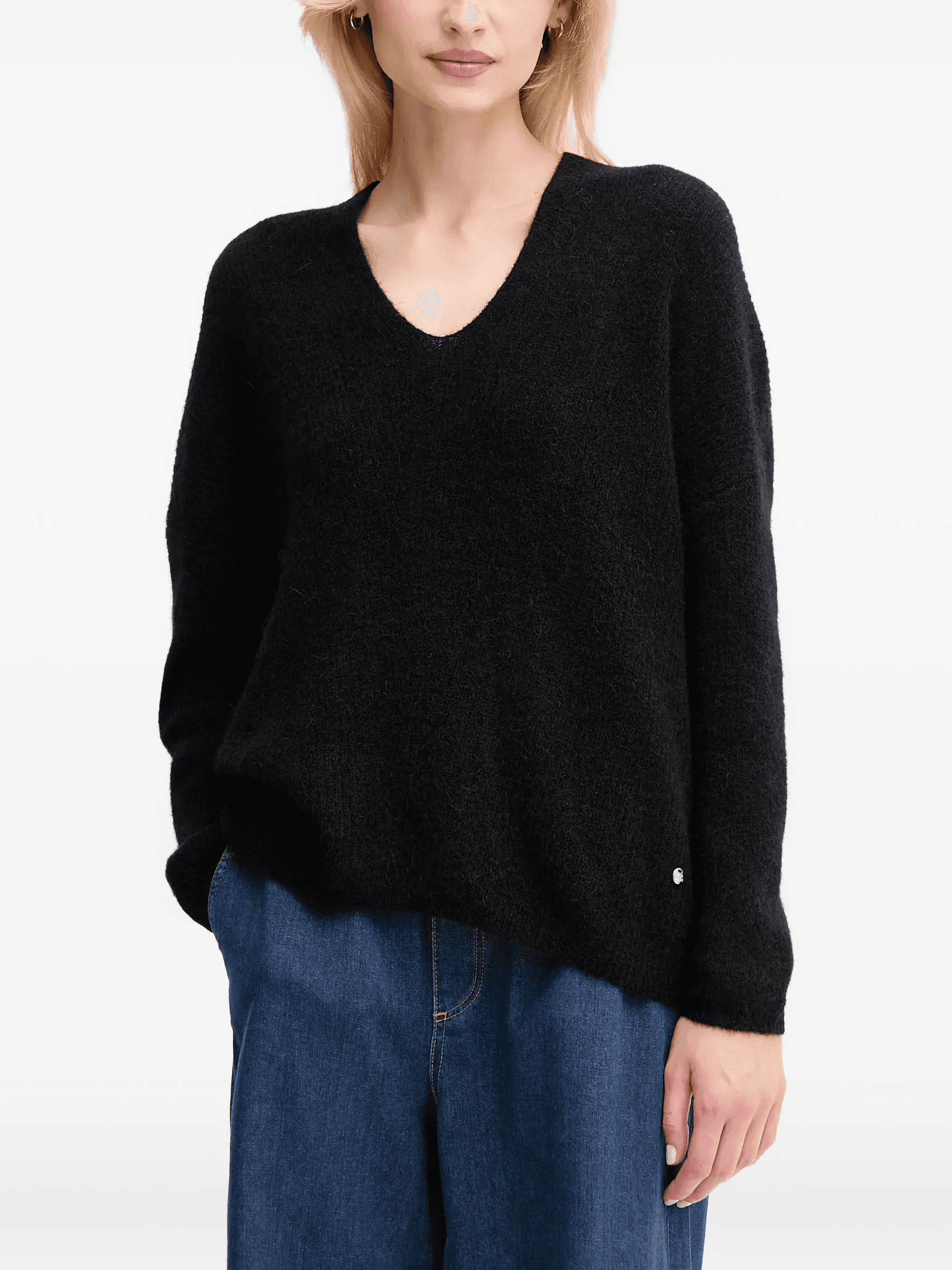 V-neck knitted top - Image 1