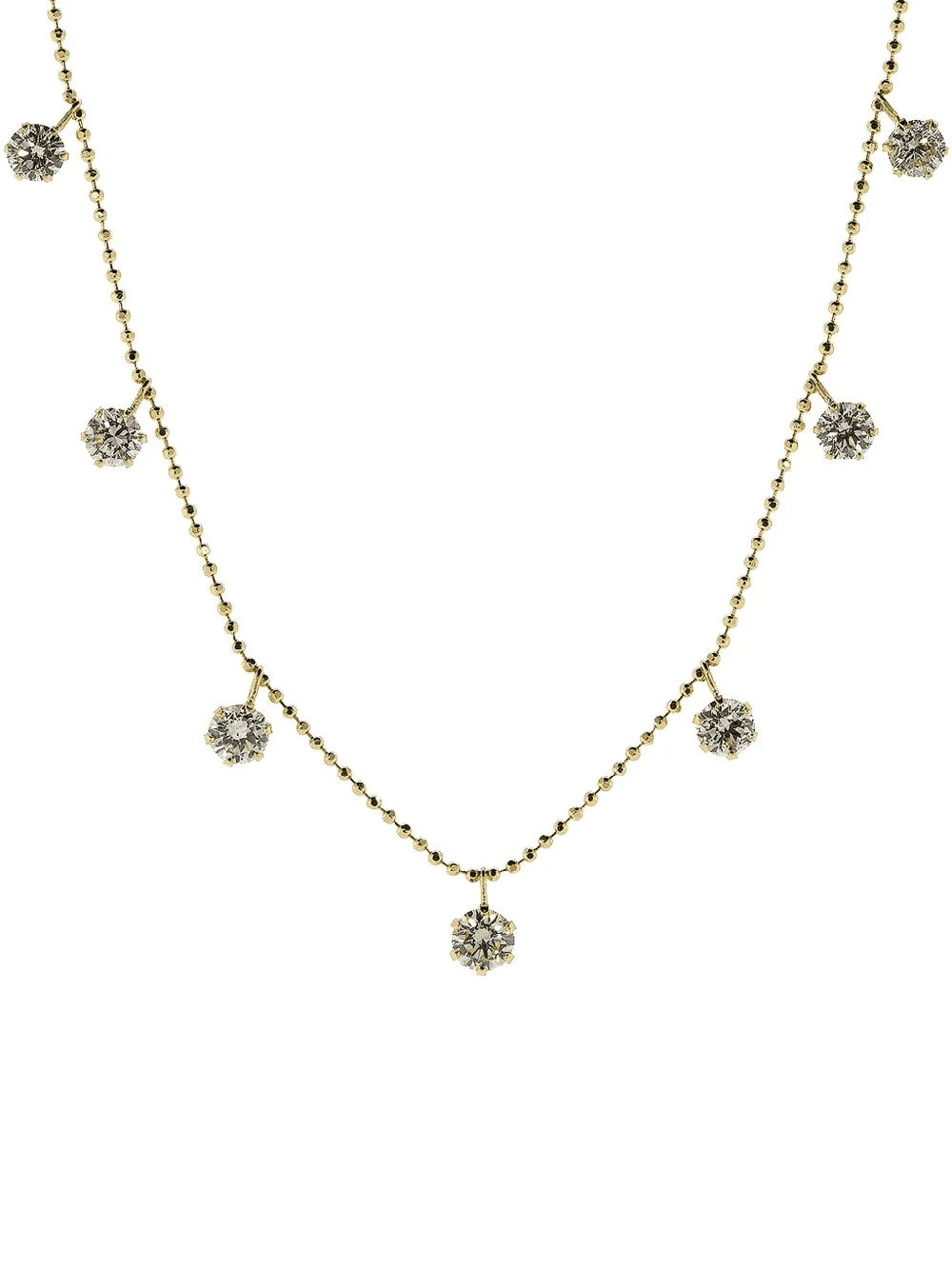 18K yellow gold medium Floating diamonds necklace - Image 1