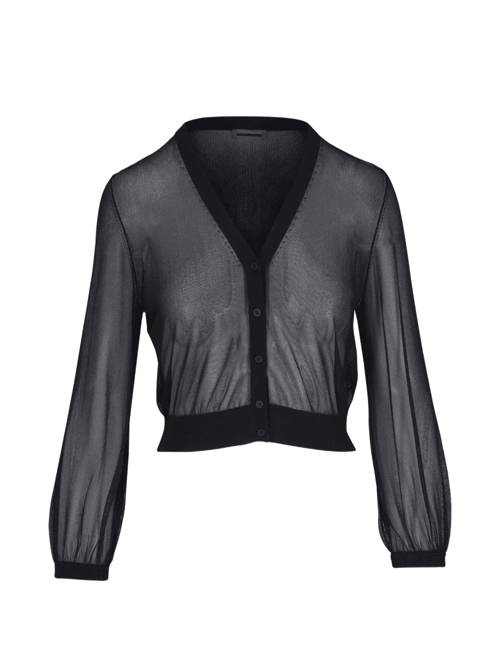 sheer cropped cardigan - Image 1