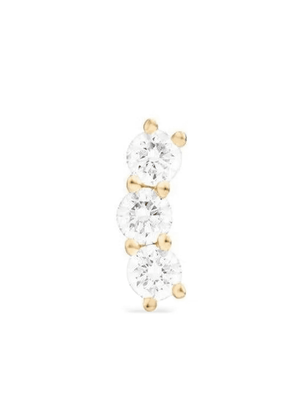 18K yellow gold diamond Triplet Stud earring - Image 1