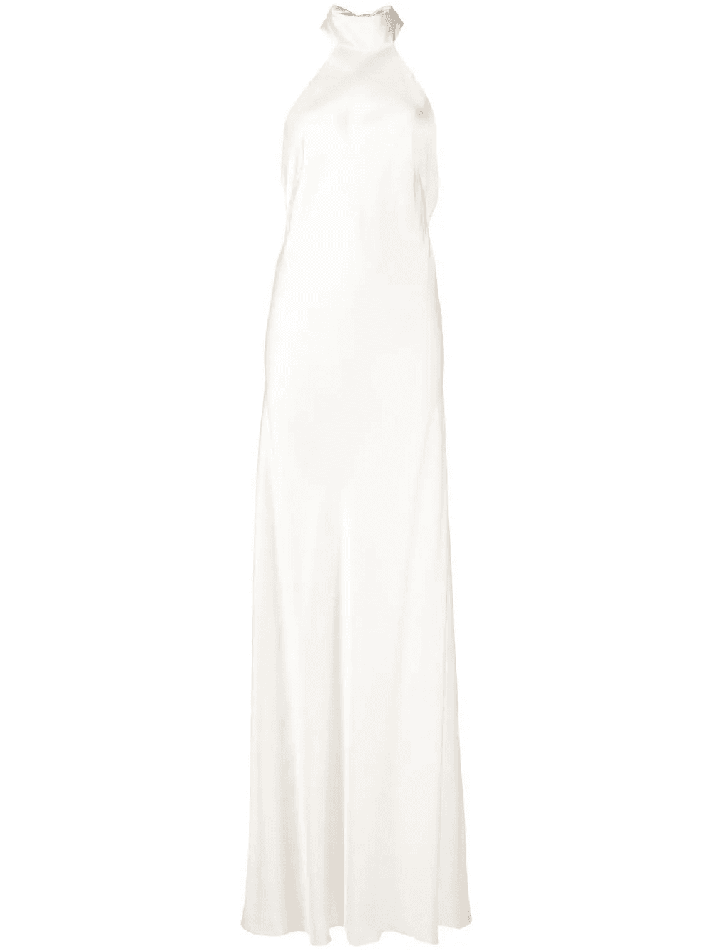 backless halter-neck tie gown - Image 1