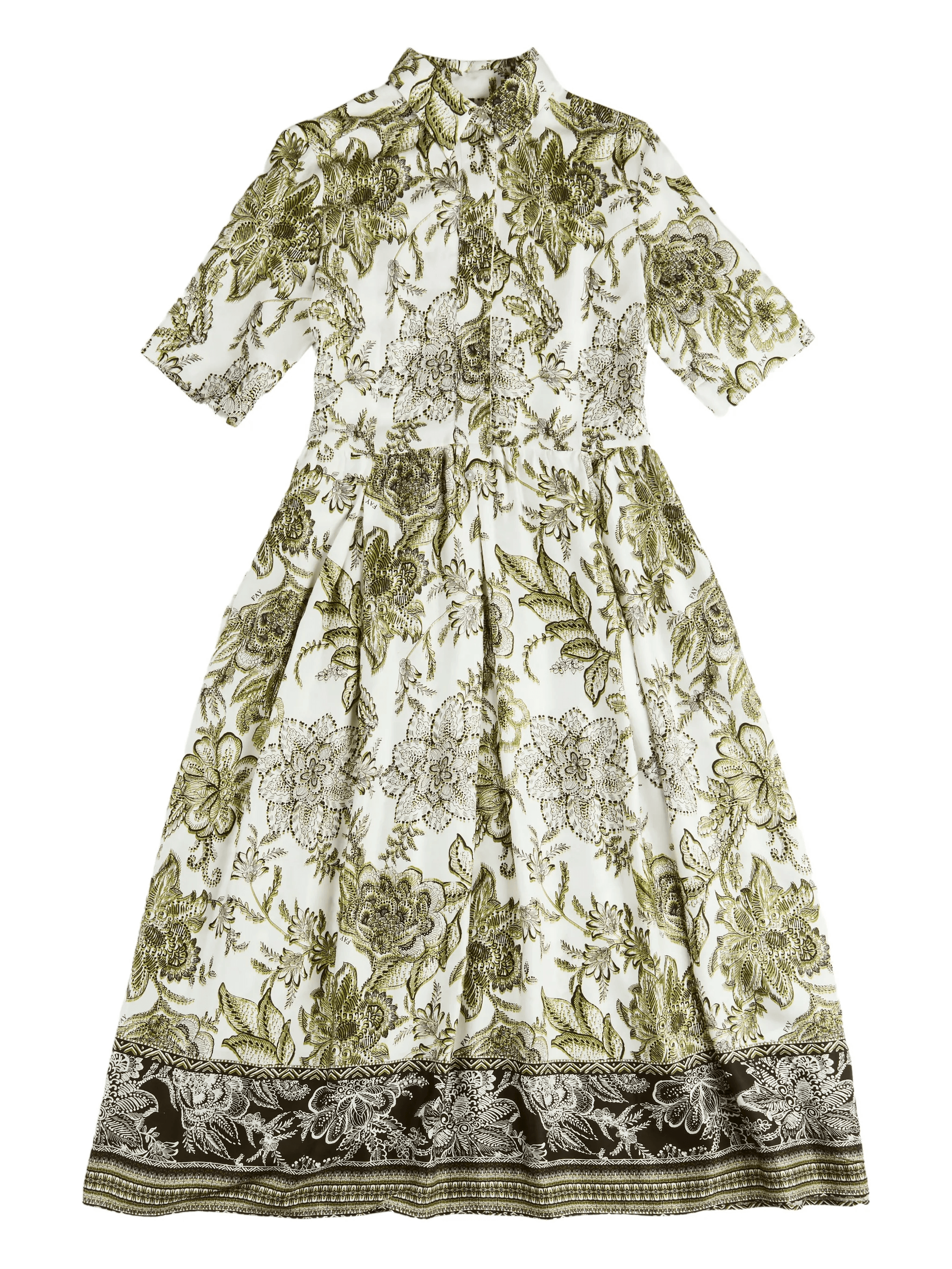 floral shirt midi dress - Image 1