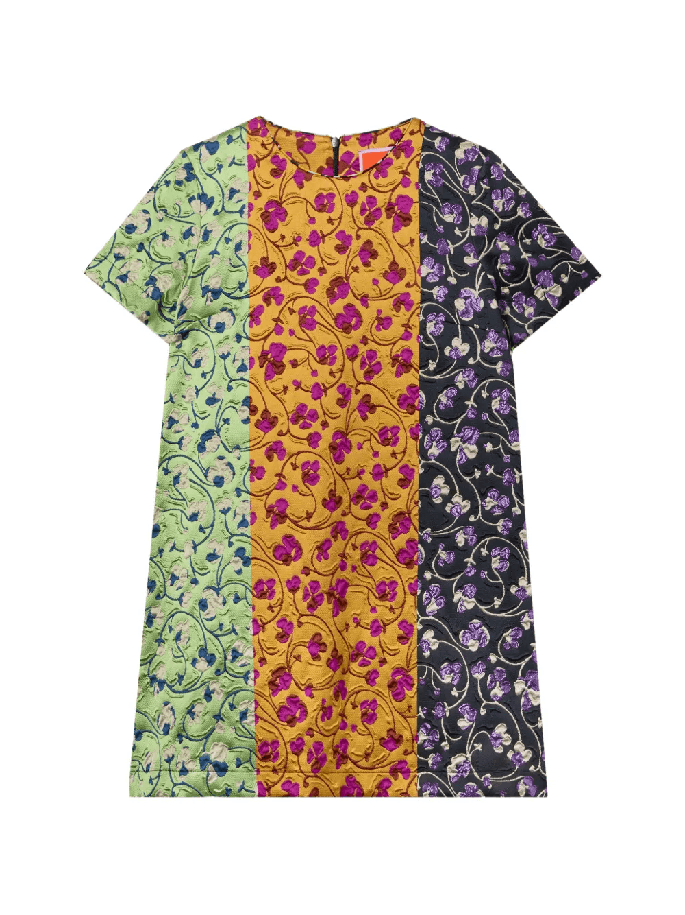 Swing tricolor floral mini mini dress - Image 1