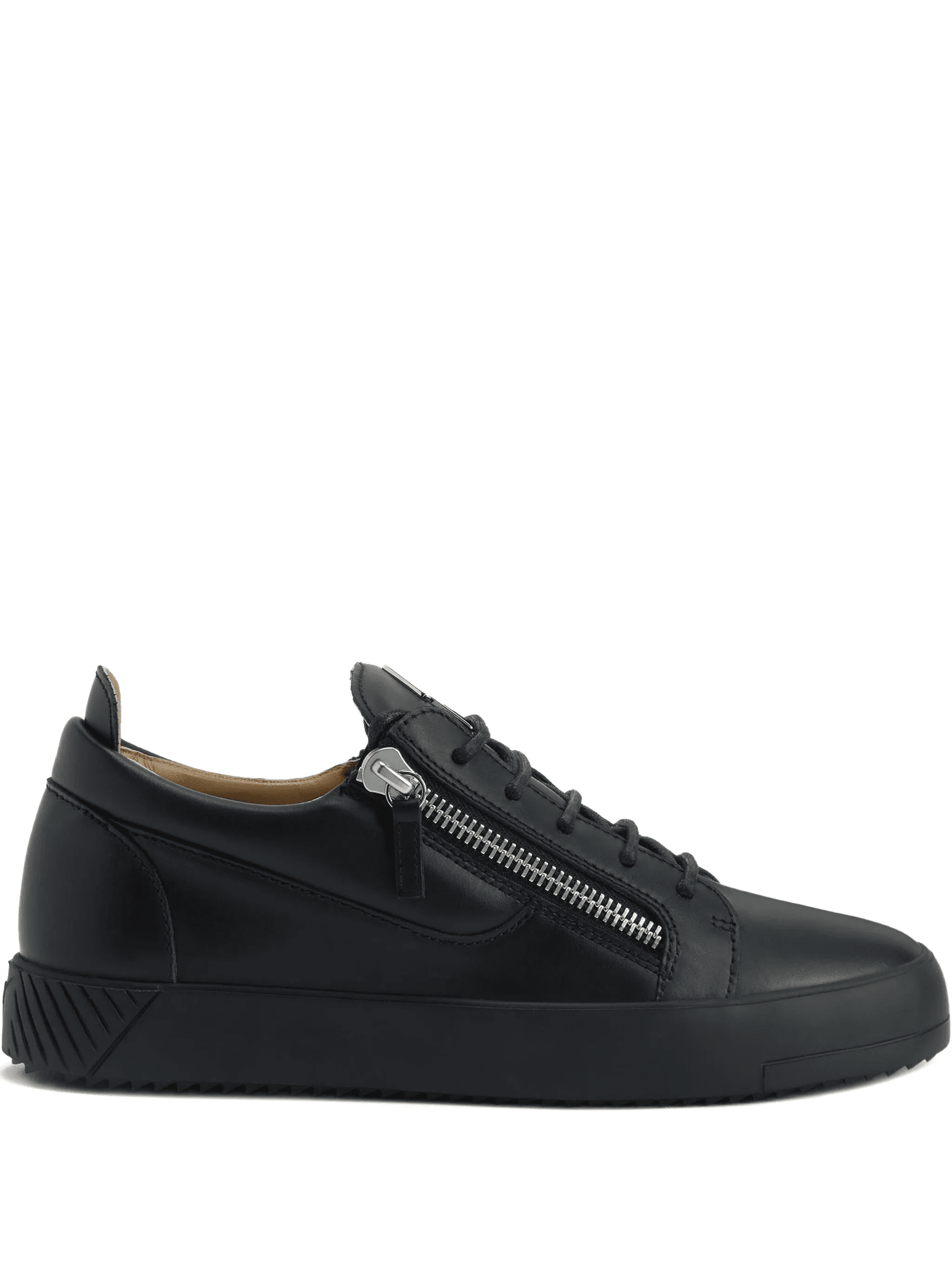 Frankie zip-detail leather sneakers - Image 1