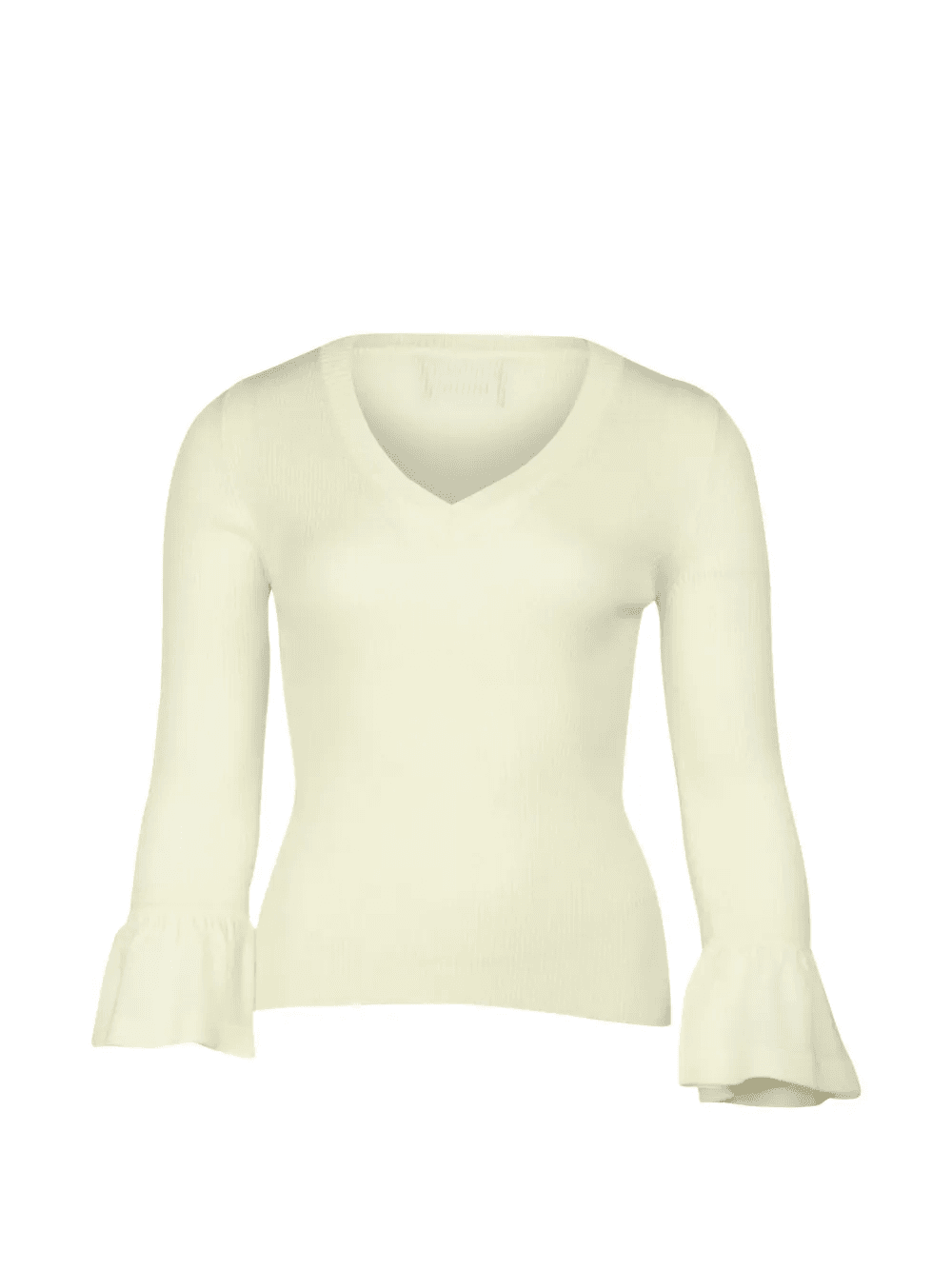 ruffle-sleeves V-neck top - Image 1