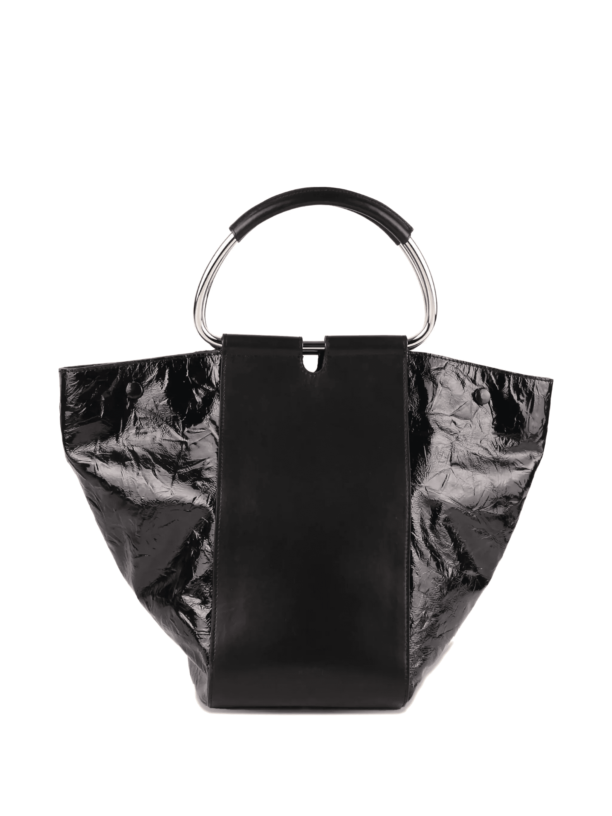 Neo leather top-handle tote bag - Image 1