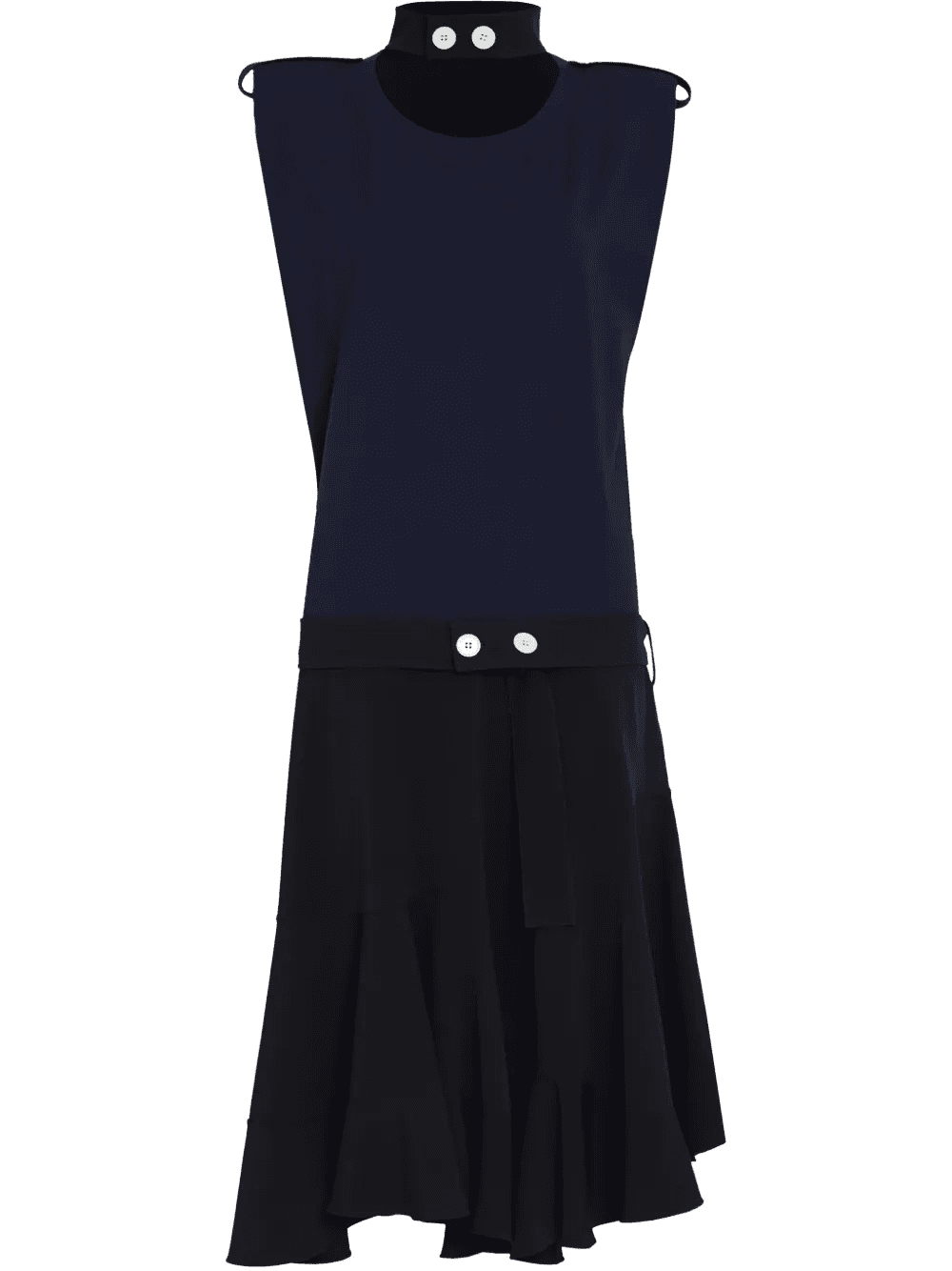 two-tone belted dress - Image 1