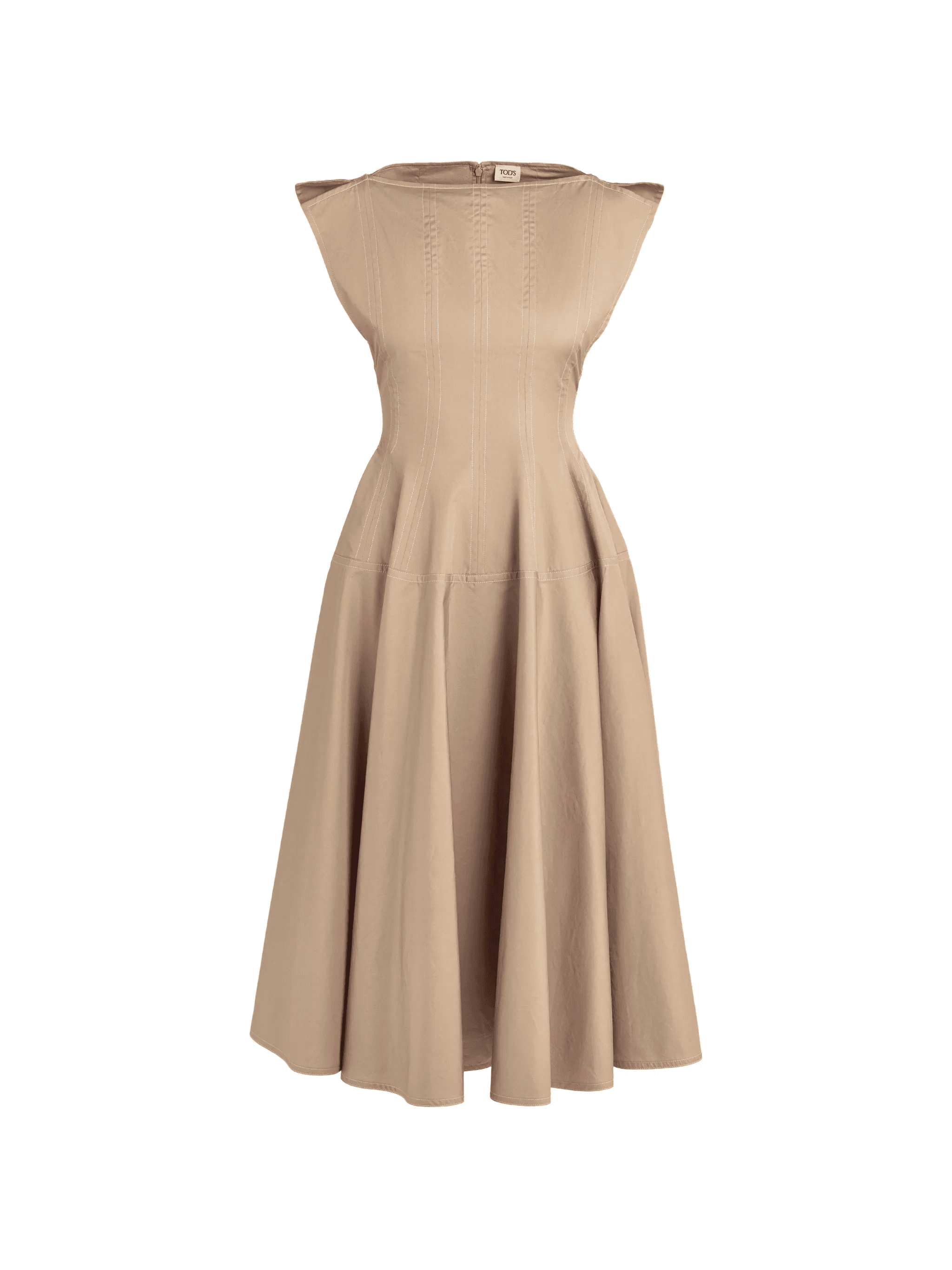 A-line sleeveless midi dress - Image 1