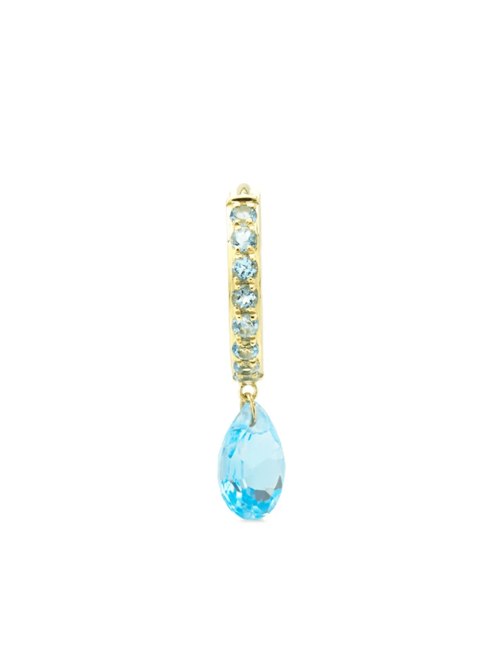 18K yellow gold topaz single earring - Image 1