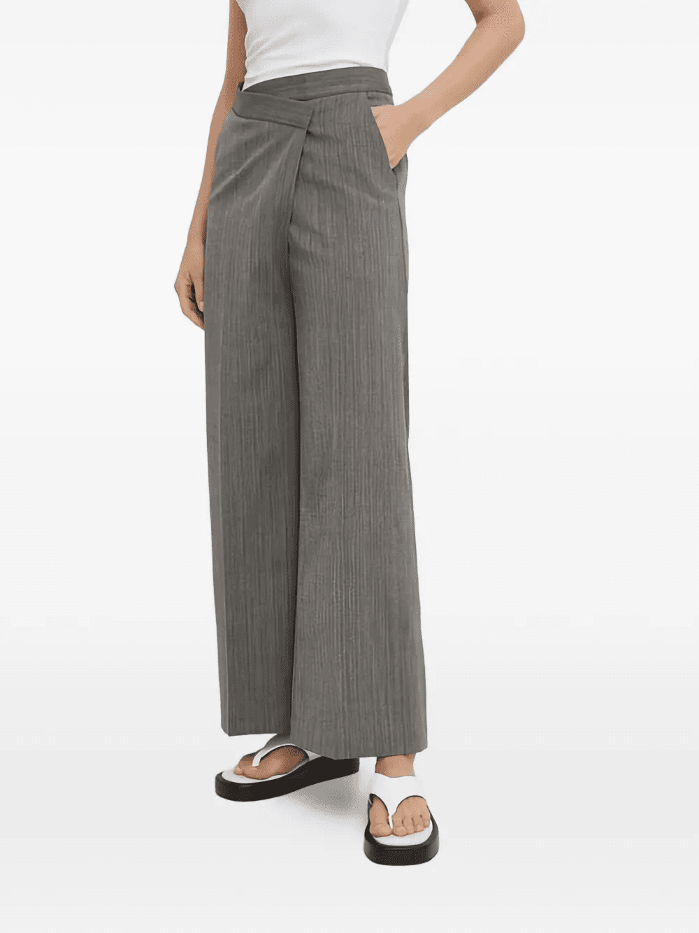 pleated wide-leg trousers - Image 1