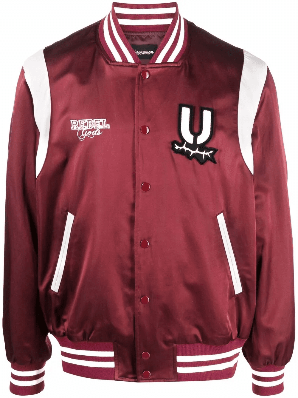 logo-patch baseball jacket - Image 1