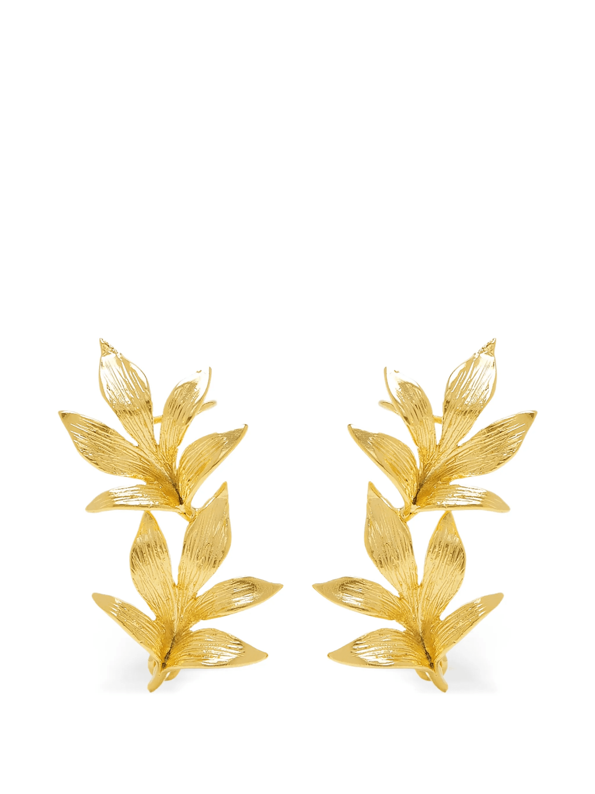 Guzmania Crescendo leaf-motif ear cuffs - Image 1