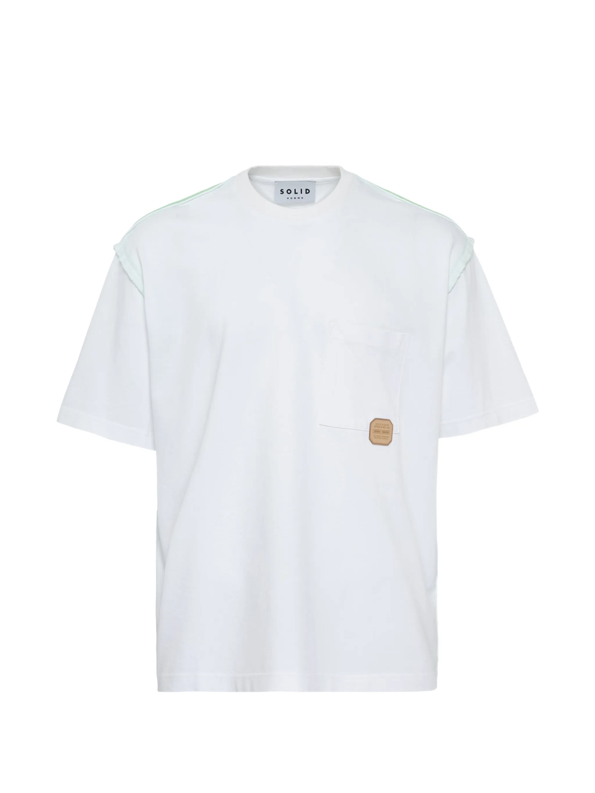 washed shoulder trim T-shirt - Image 1