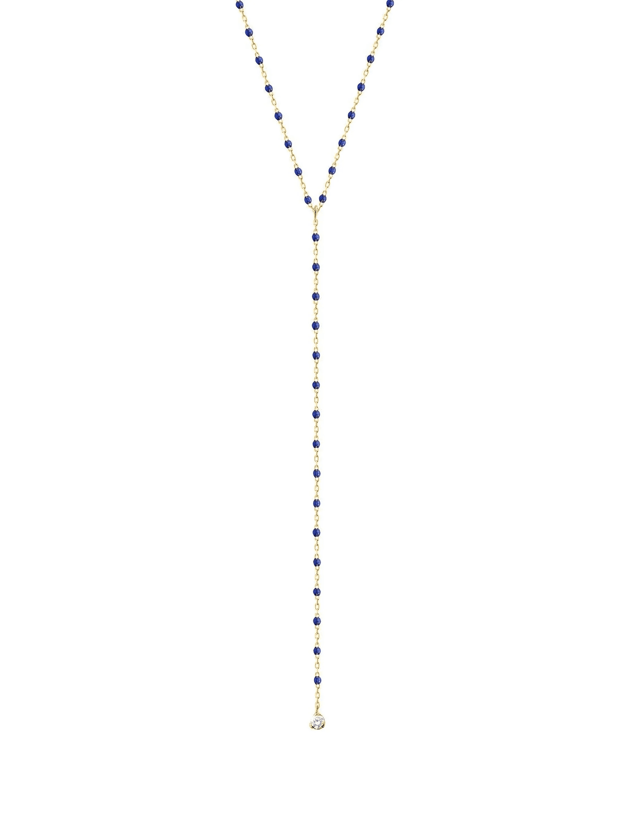 18K yellow gold mini Gigi Y Party lapis necklace - Image 1
