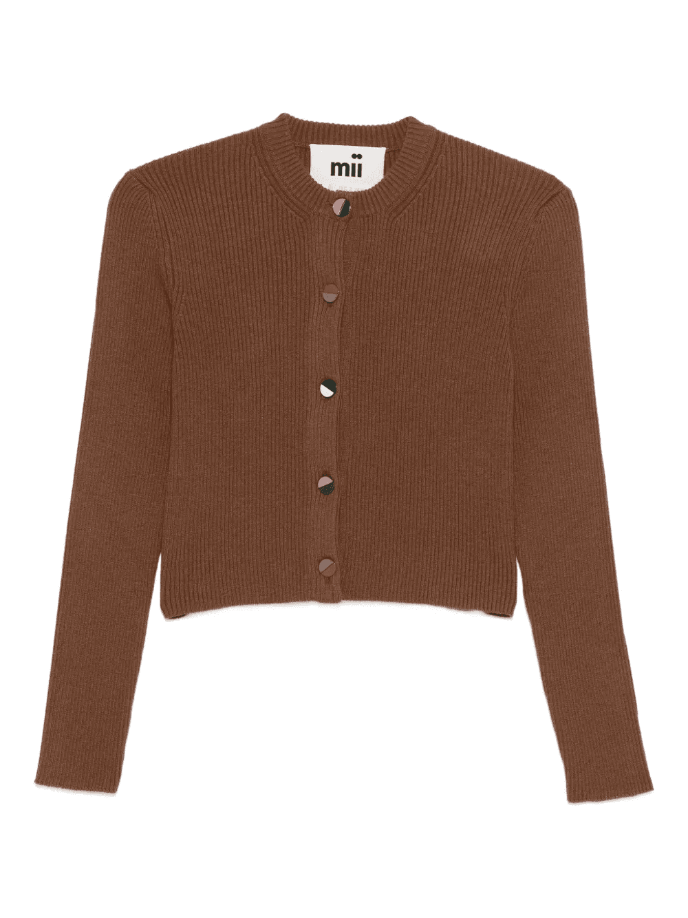 ribbed buttoned cardigan - Image 1
