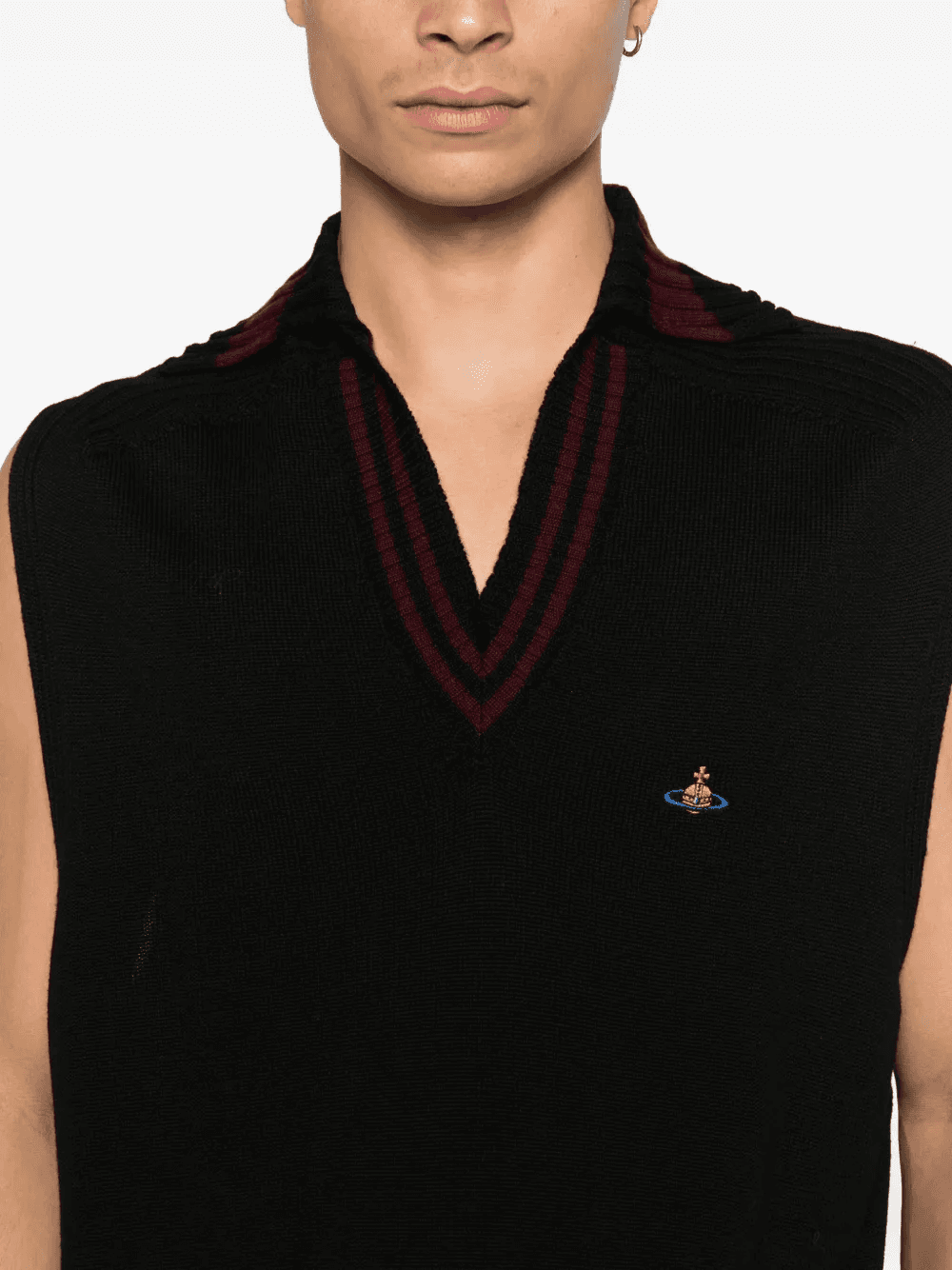 V-neck sleeveless knitwear - Image 1