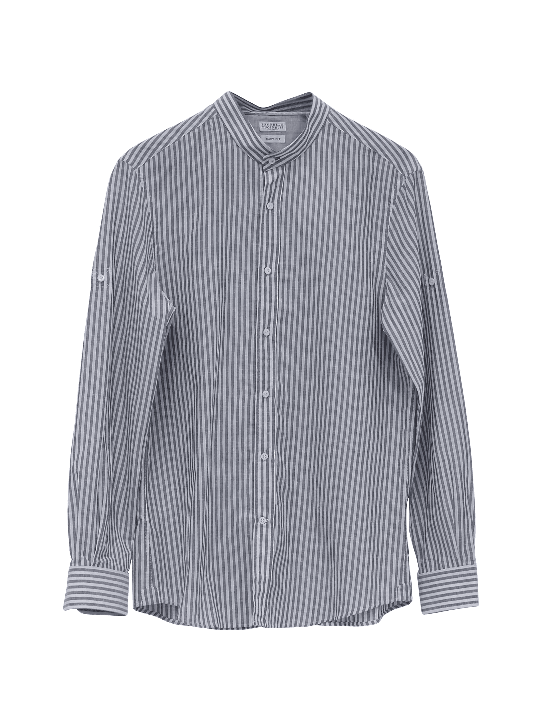 striped linen button-down shirt - Image 1