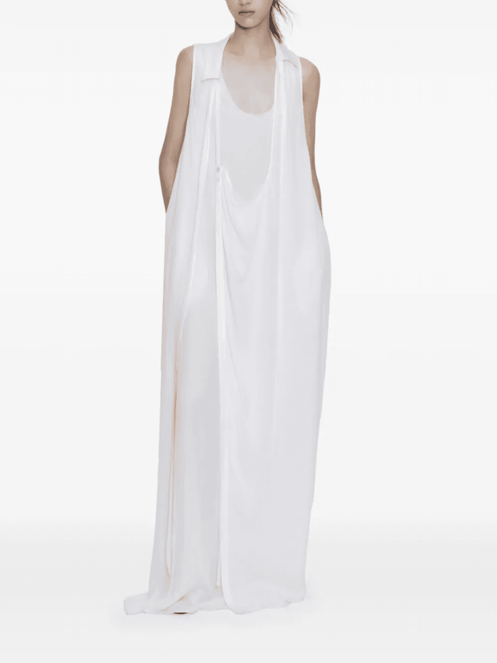 Theron draped-detail maxi dress - Image 1
