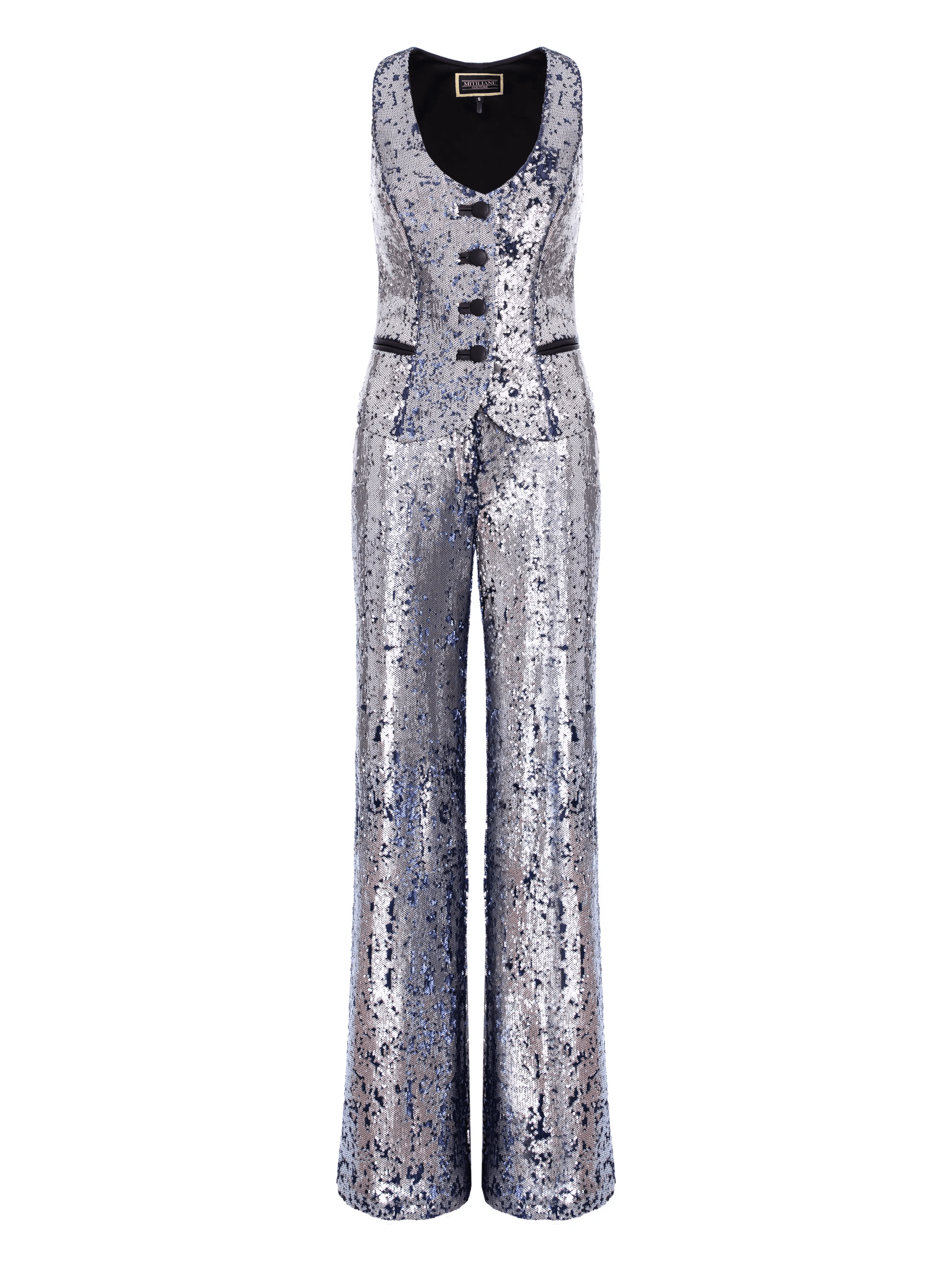 sequin-button gilet - Image 1