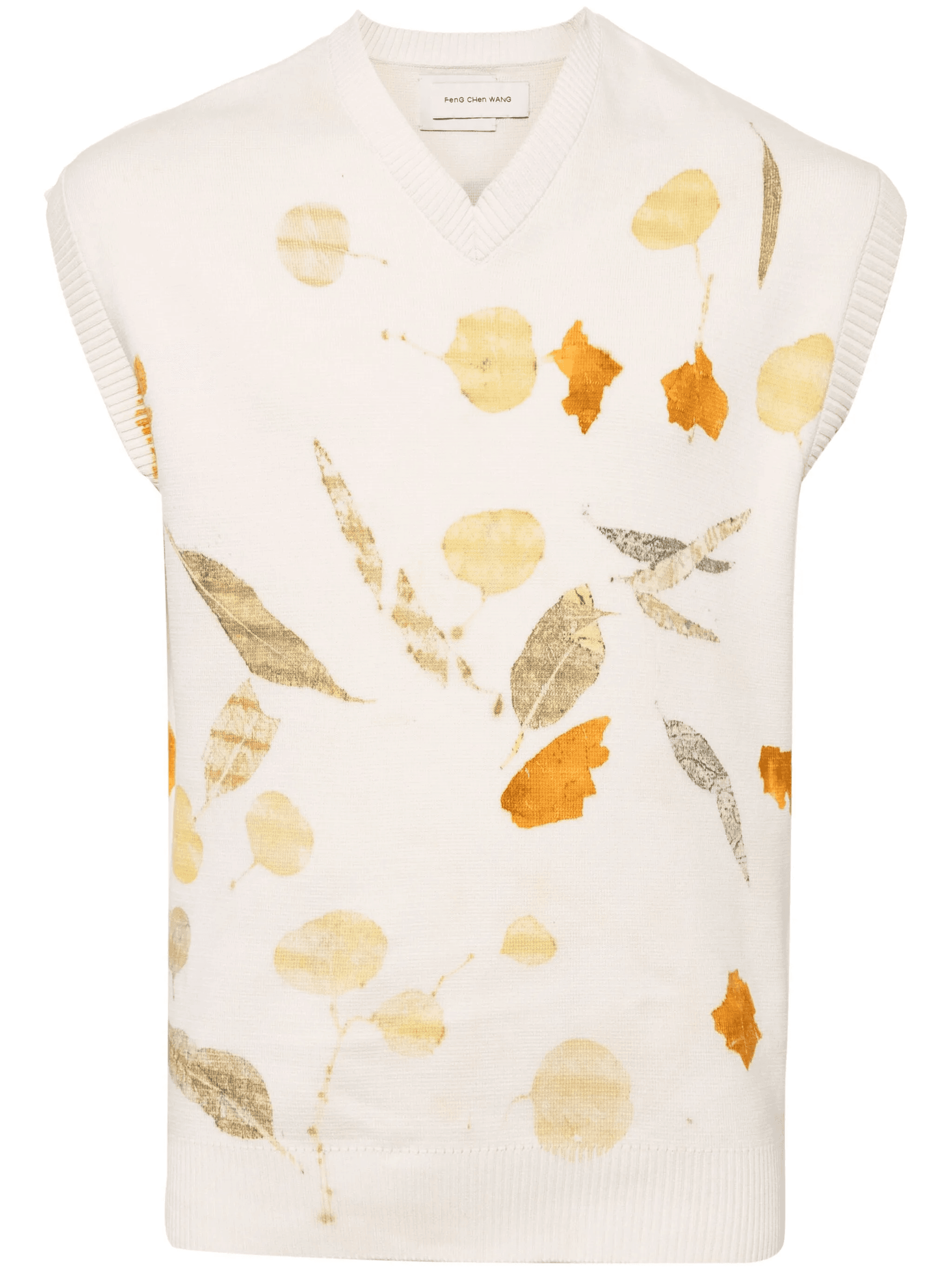 graphic-print knitted vest - Image 1